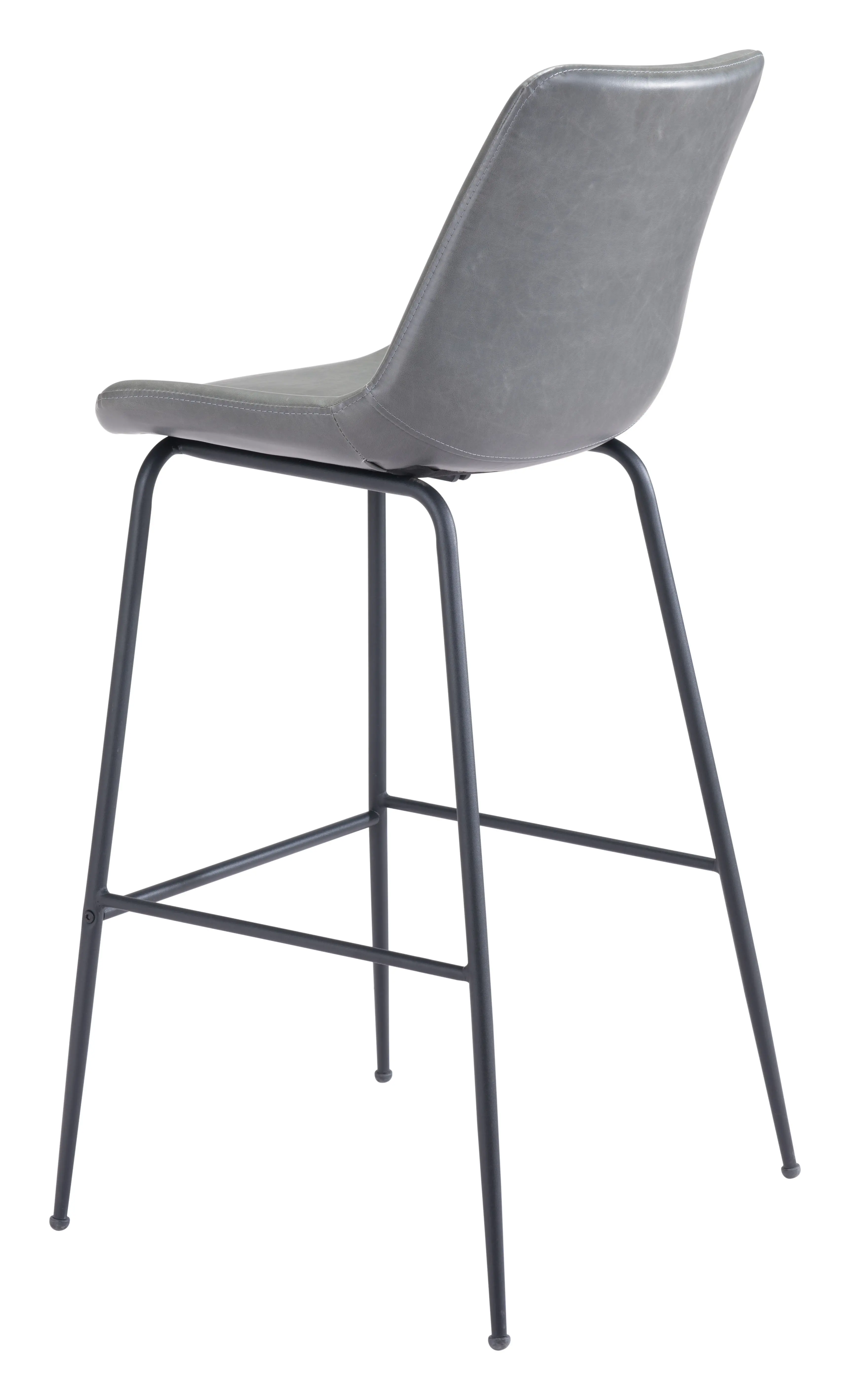 Seregno Gray Faux Leather Barstool-6