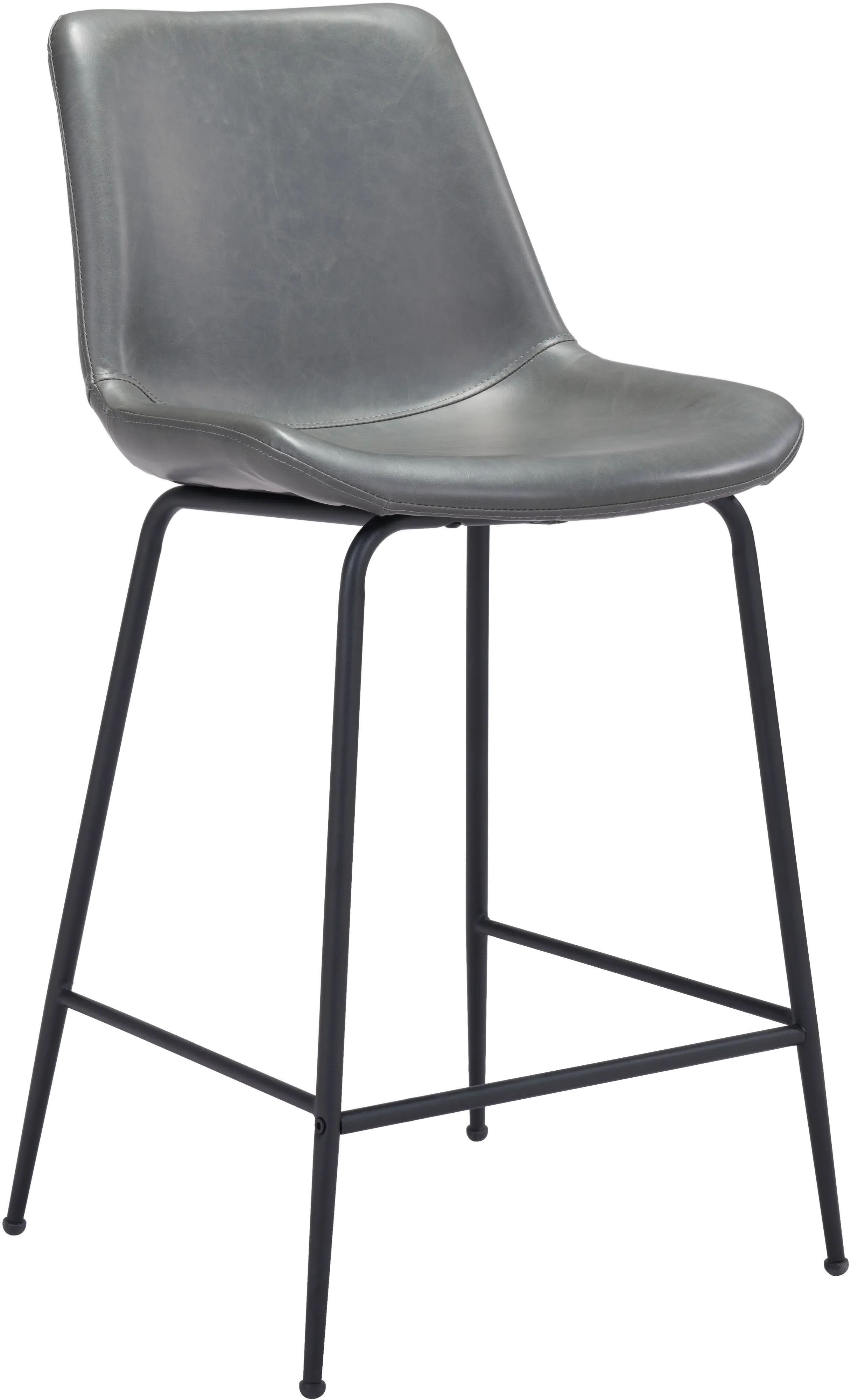 Seregno Gray Faux Leather Counter-Height Stool-1