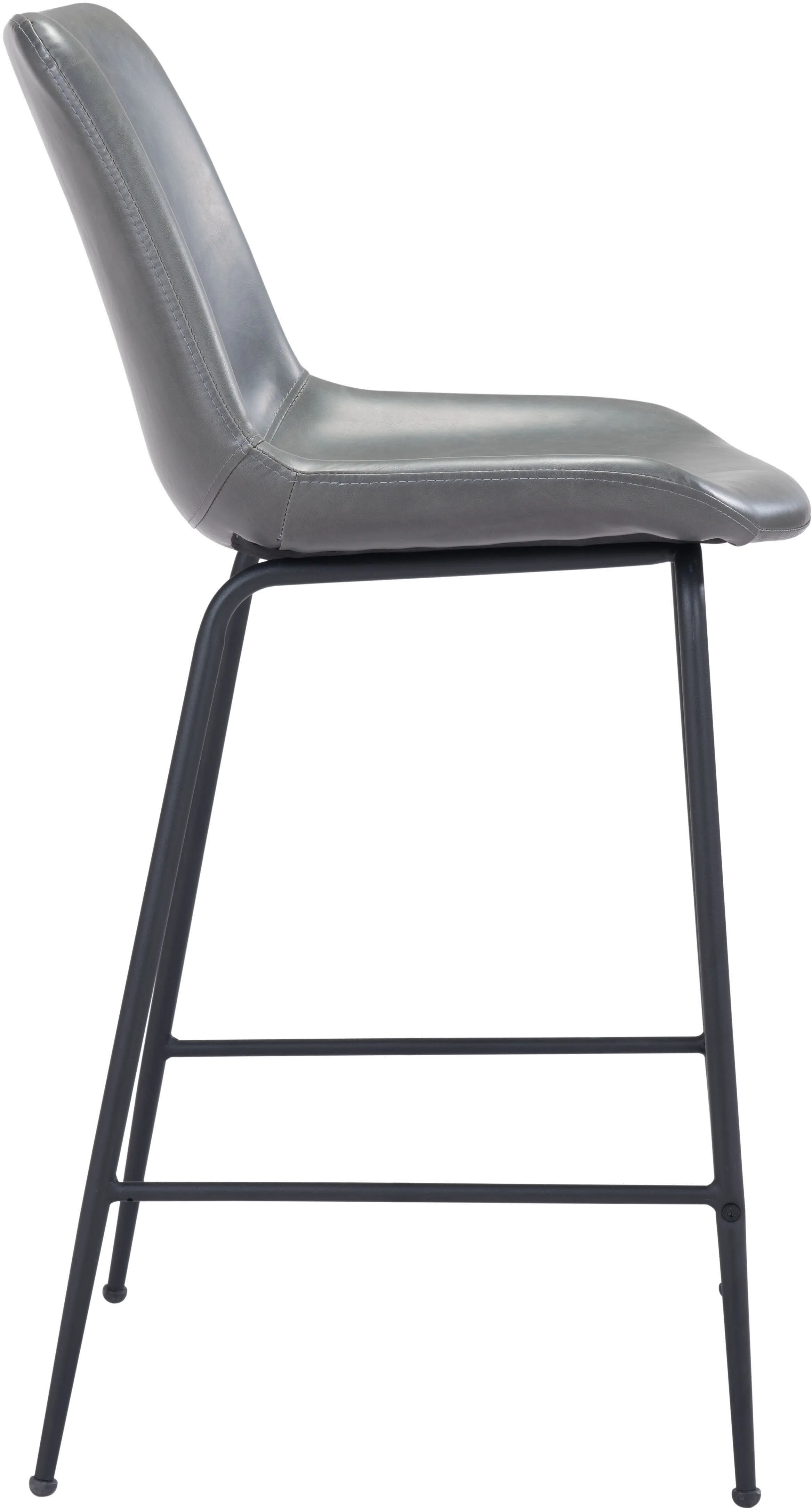 Seregno Gray Faux Leather Counter-Height Stool-5