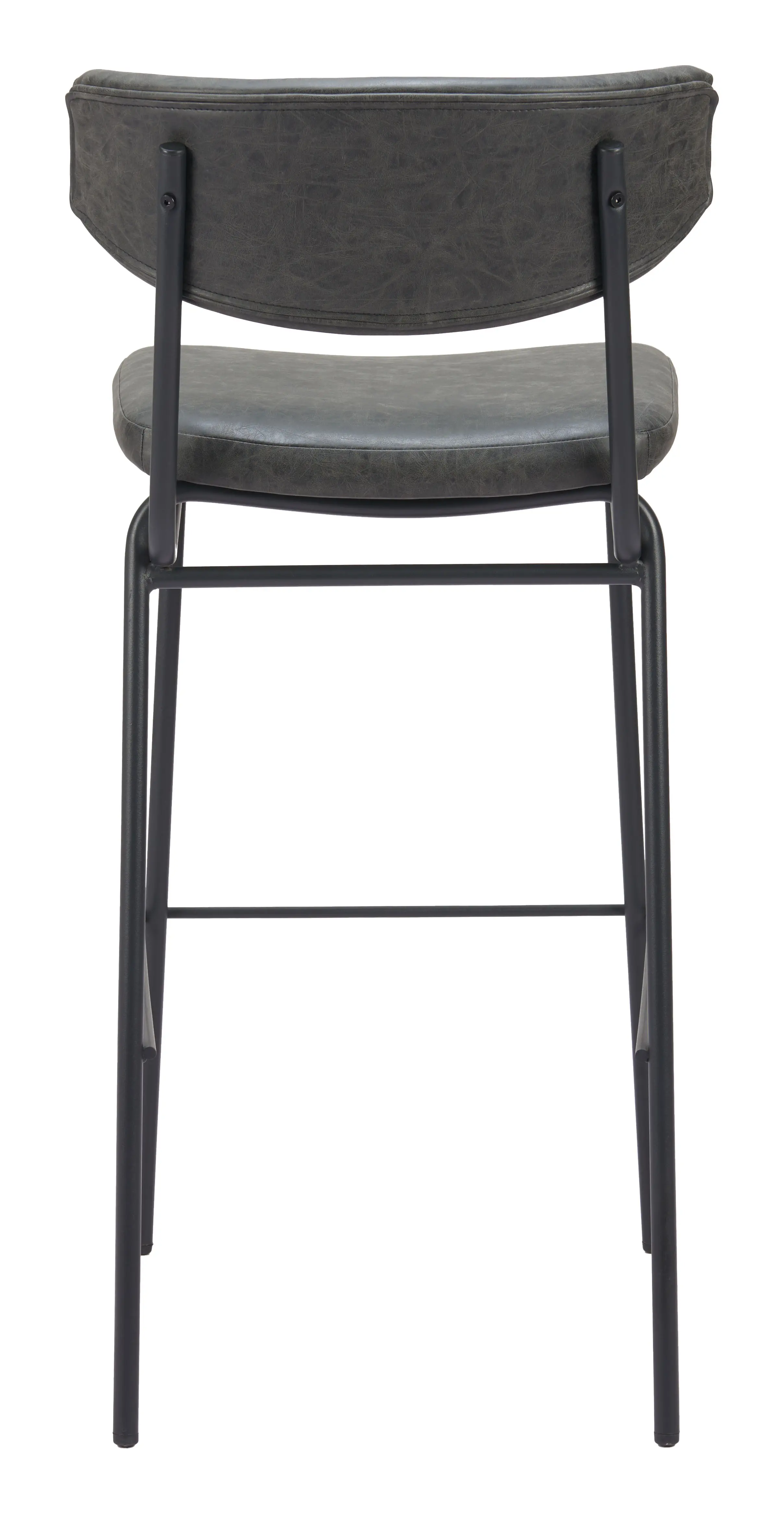 Ciampinon Black Faux Leather Barstool Vintage, Set of 2-7