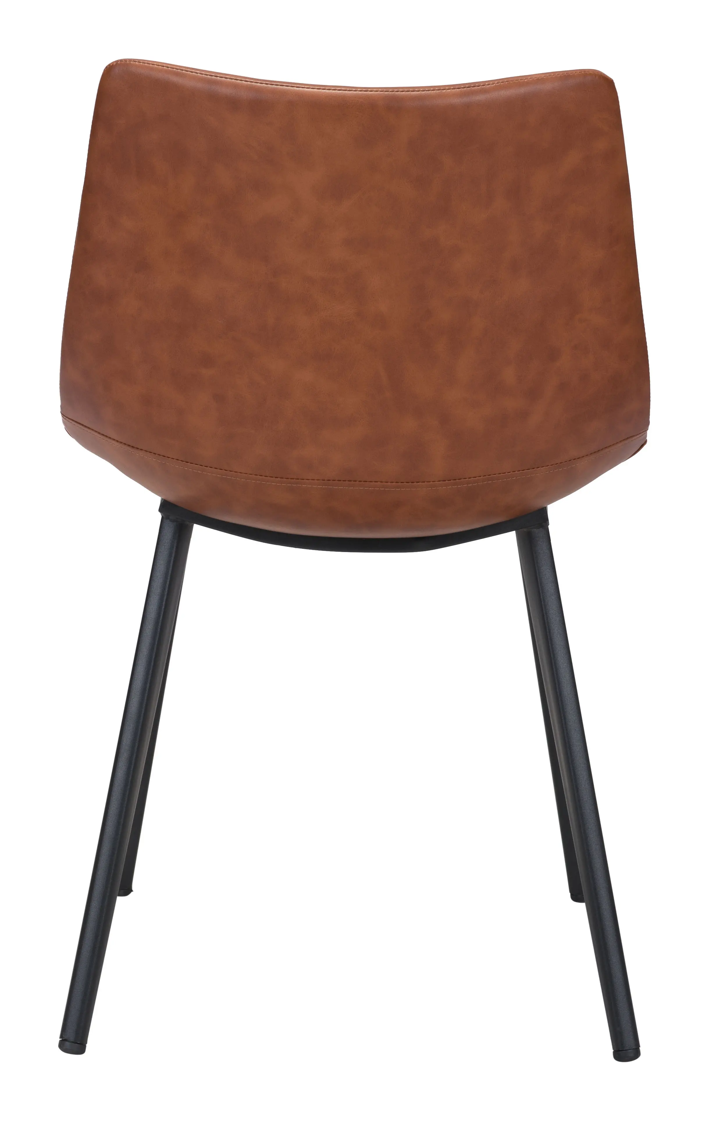 Monfalcone Brown Faul Leather Dining Chair, Set of 2-7