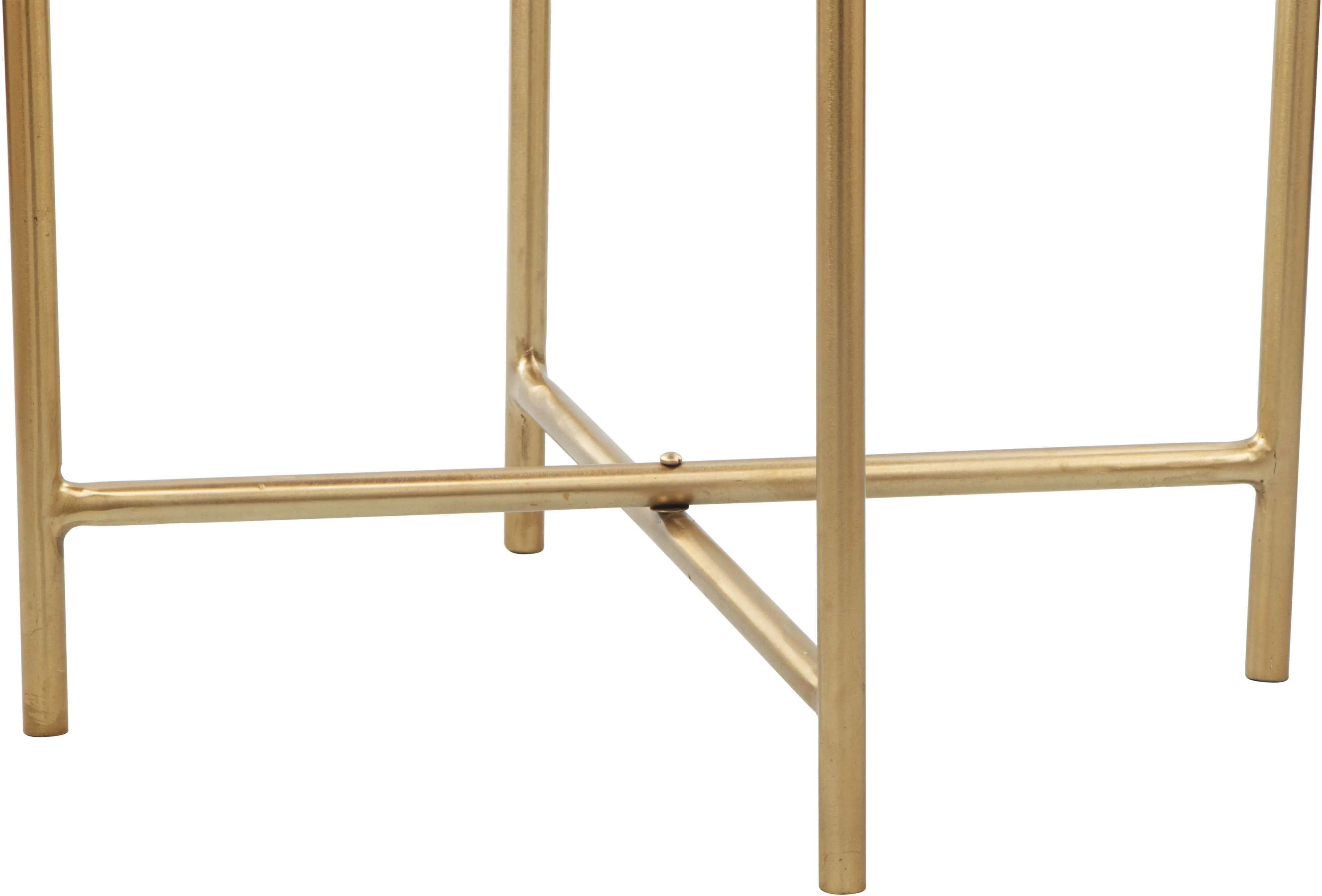 Frattamaggiore Gray and Gold Side Table-6