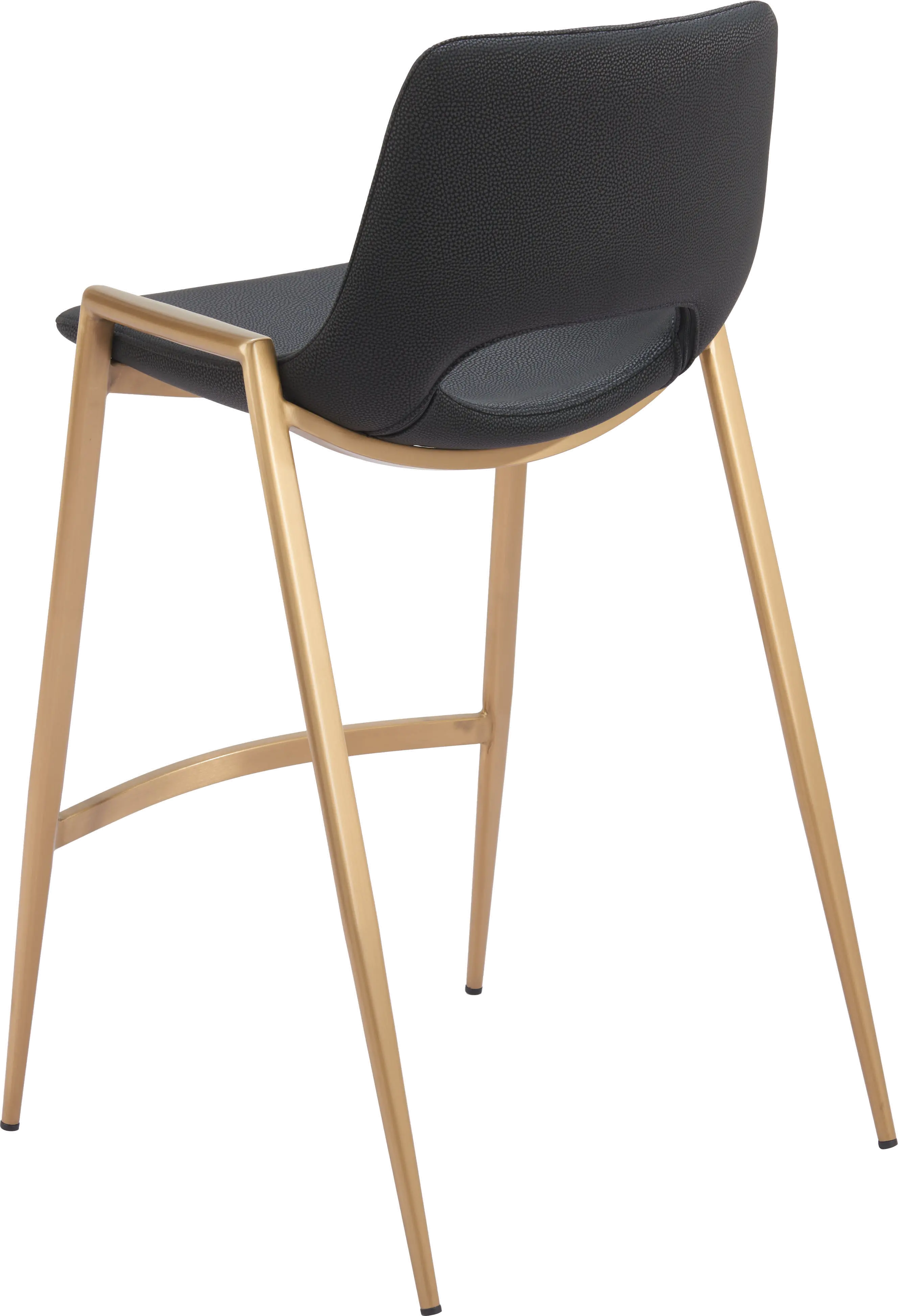 Sant’Anastasia Black and Gold Faux Leather Counter Stool-6