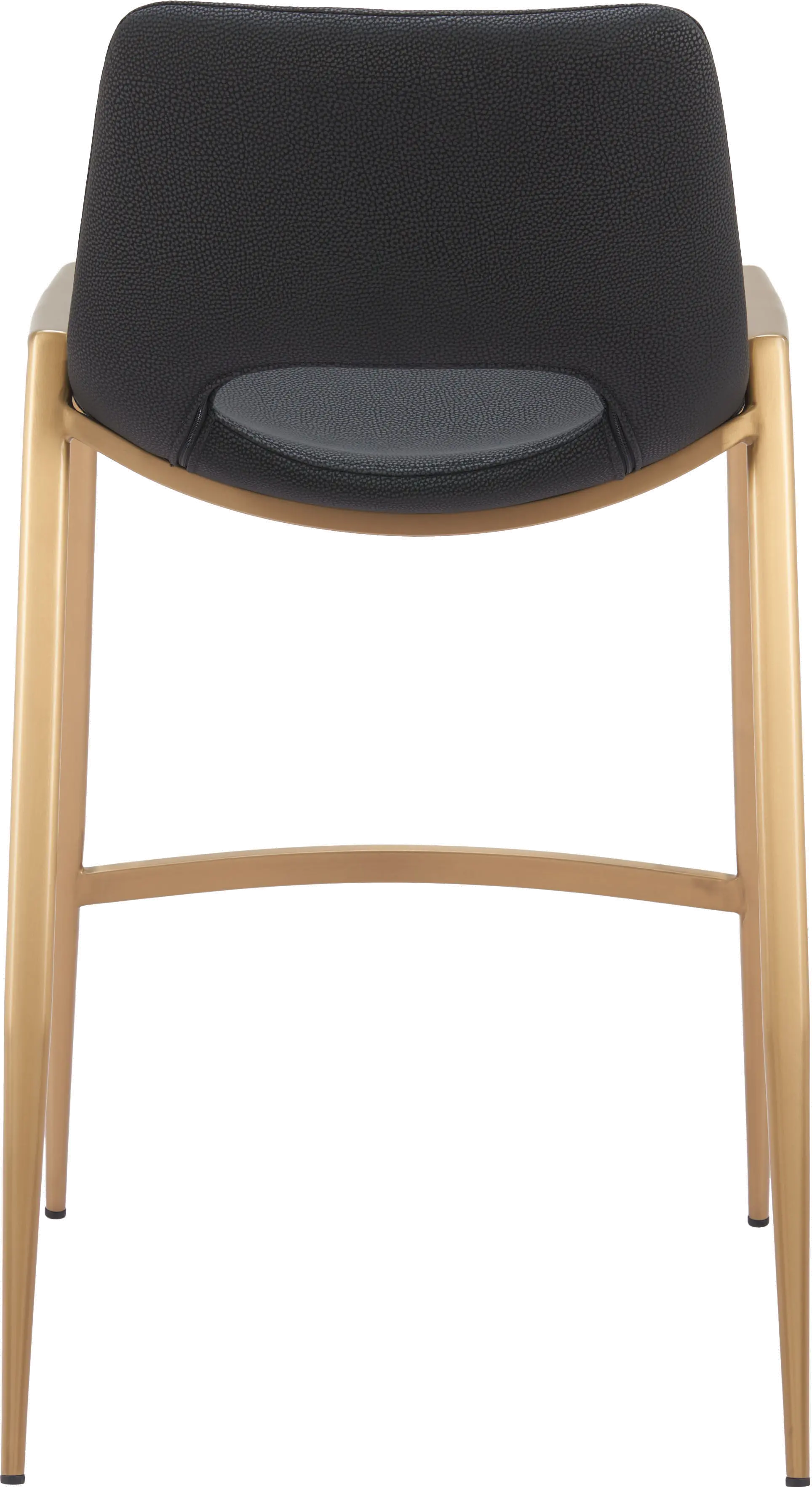 Sant’Anastasia Black and Gold Faux Leather Counter Stool-7
