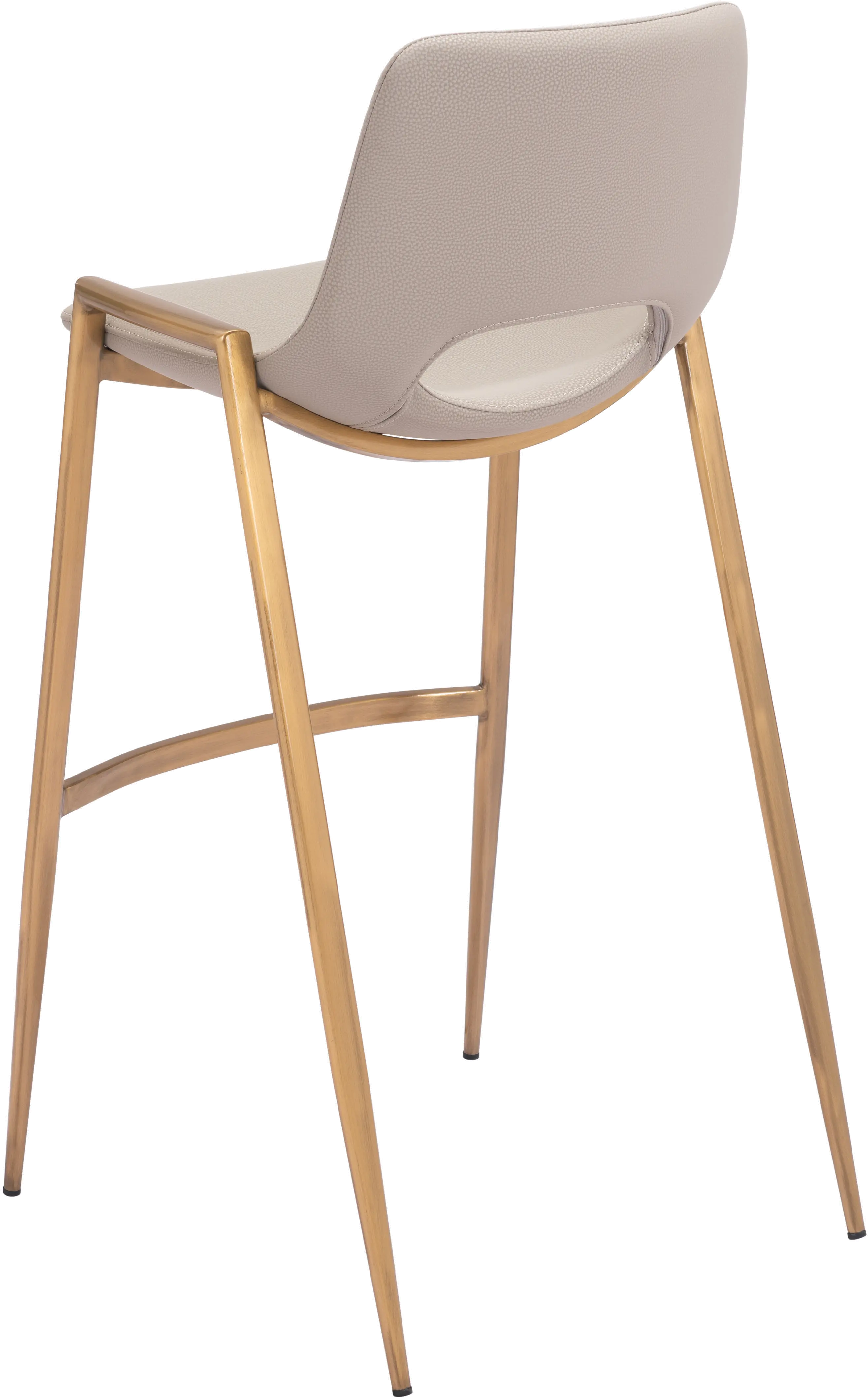 Sant’Anastasia Beige and Gold Faux Leather Counter Stool-6