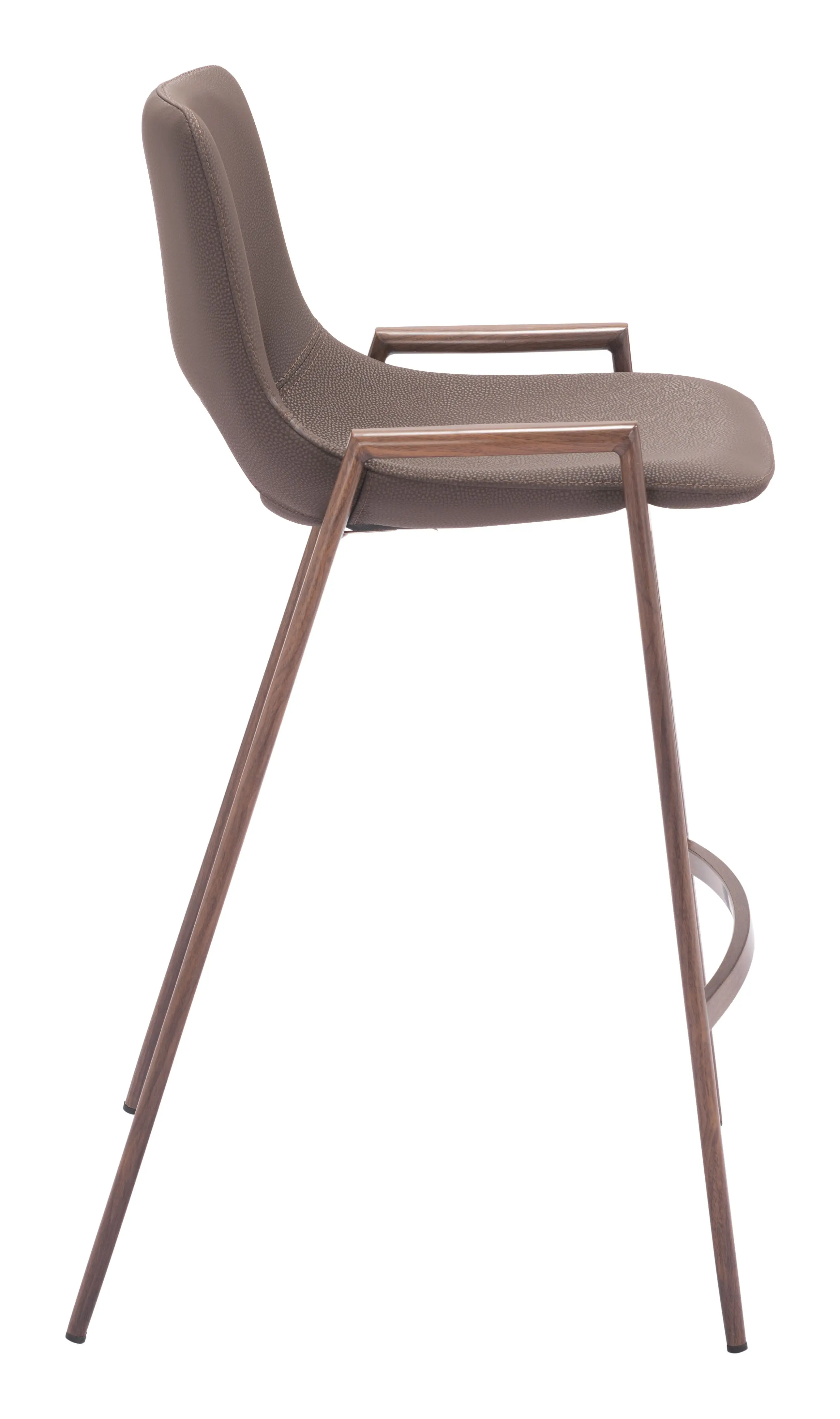 Sant’Anastasia Brown Faux Leather Counter Stool, Set of 2-5