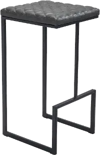San Gray Faux Leather Barstool