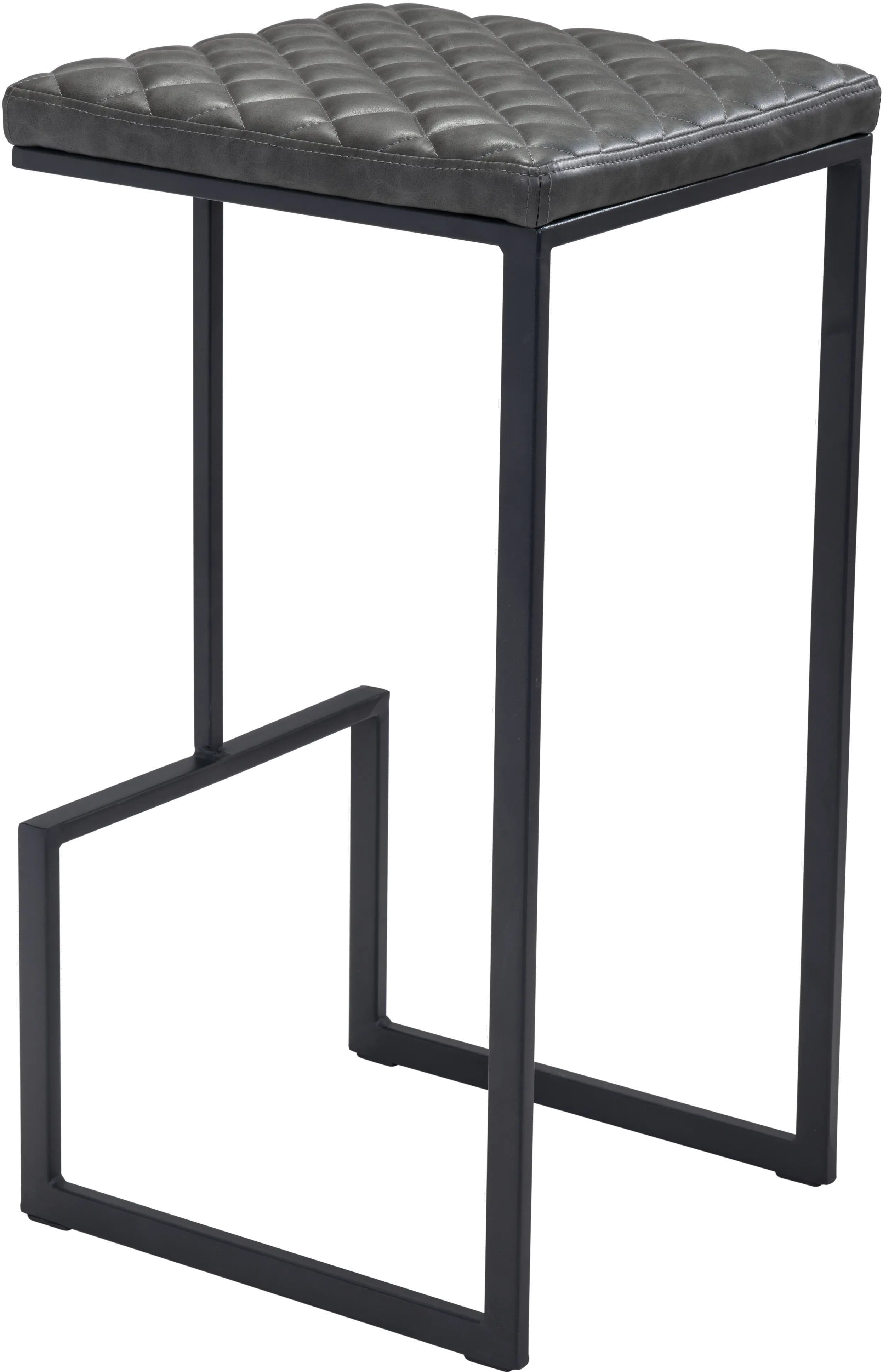 San Gray Faux Leather Barstool-6