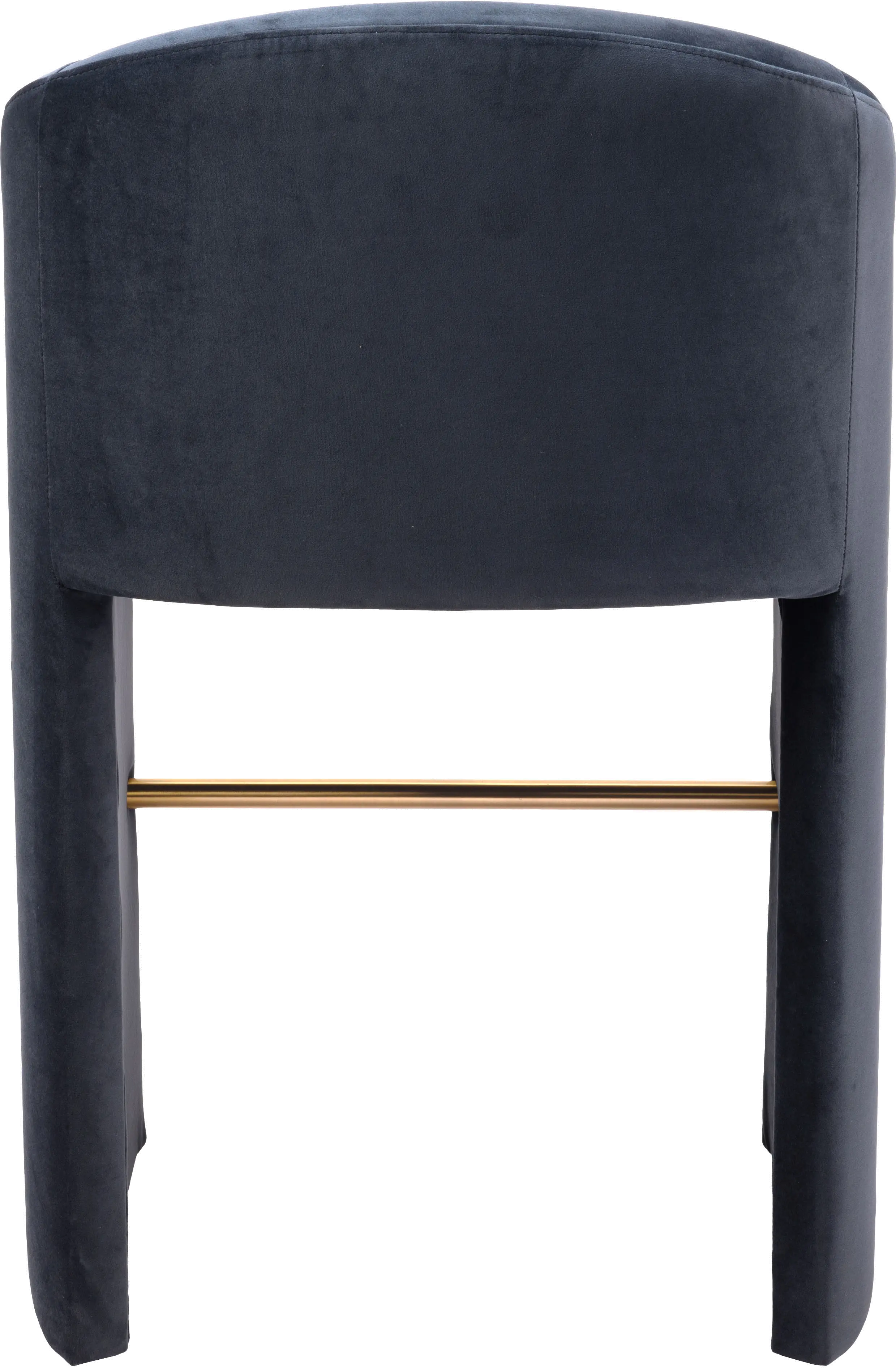 Meda Midnight Gray Velvel Barstool-6