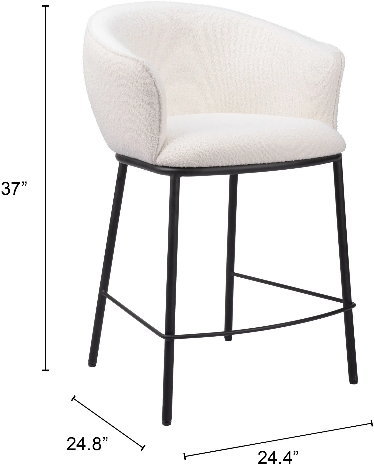 Cardito Ivory Counter Stool-3
