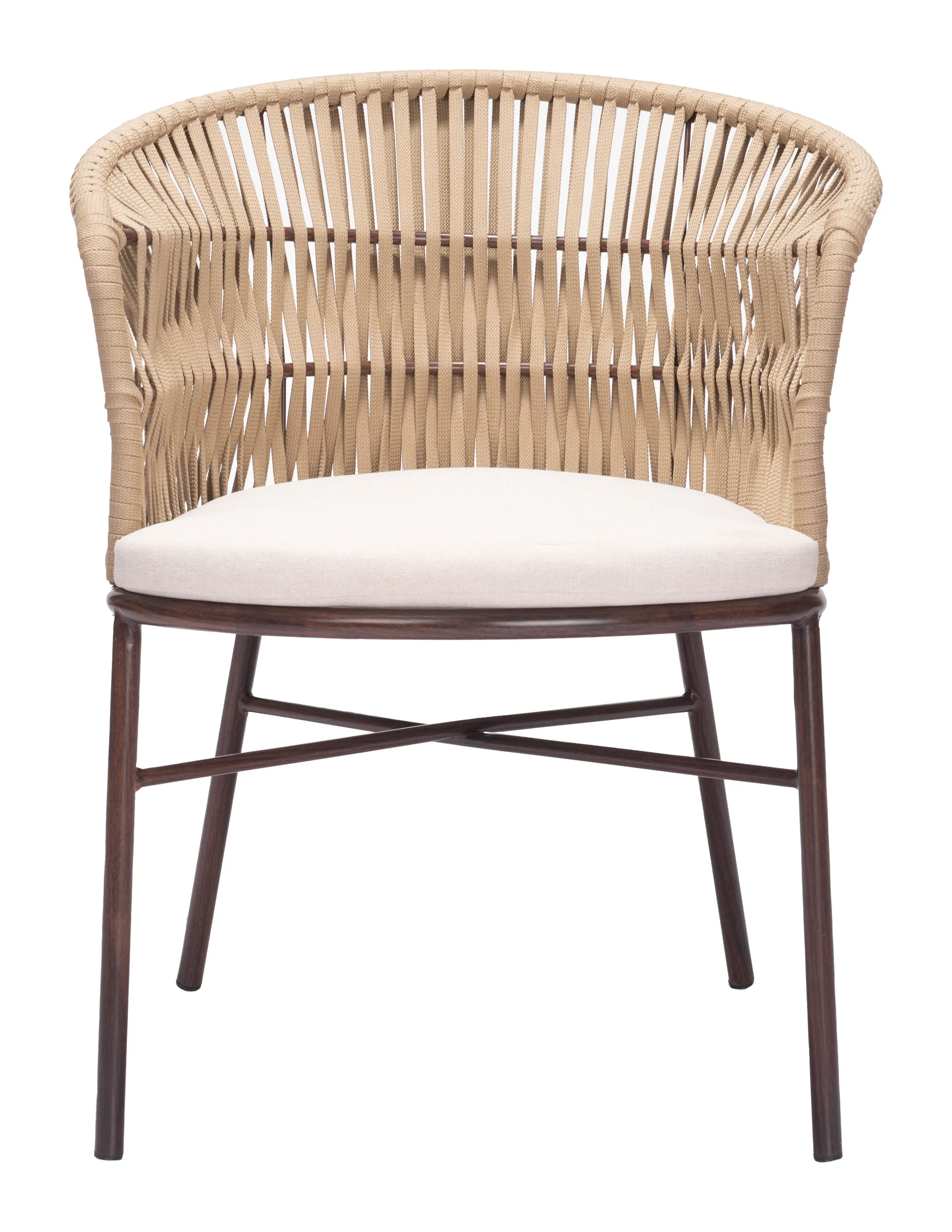 Pozzallo Natural Patio Dining Chair, Set of 2-4