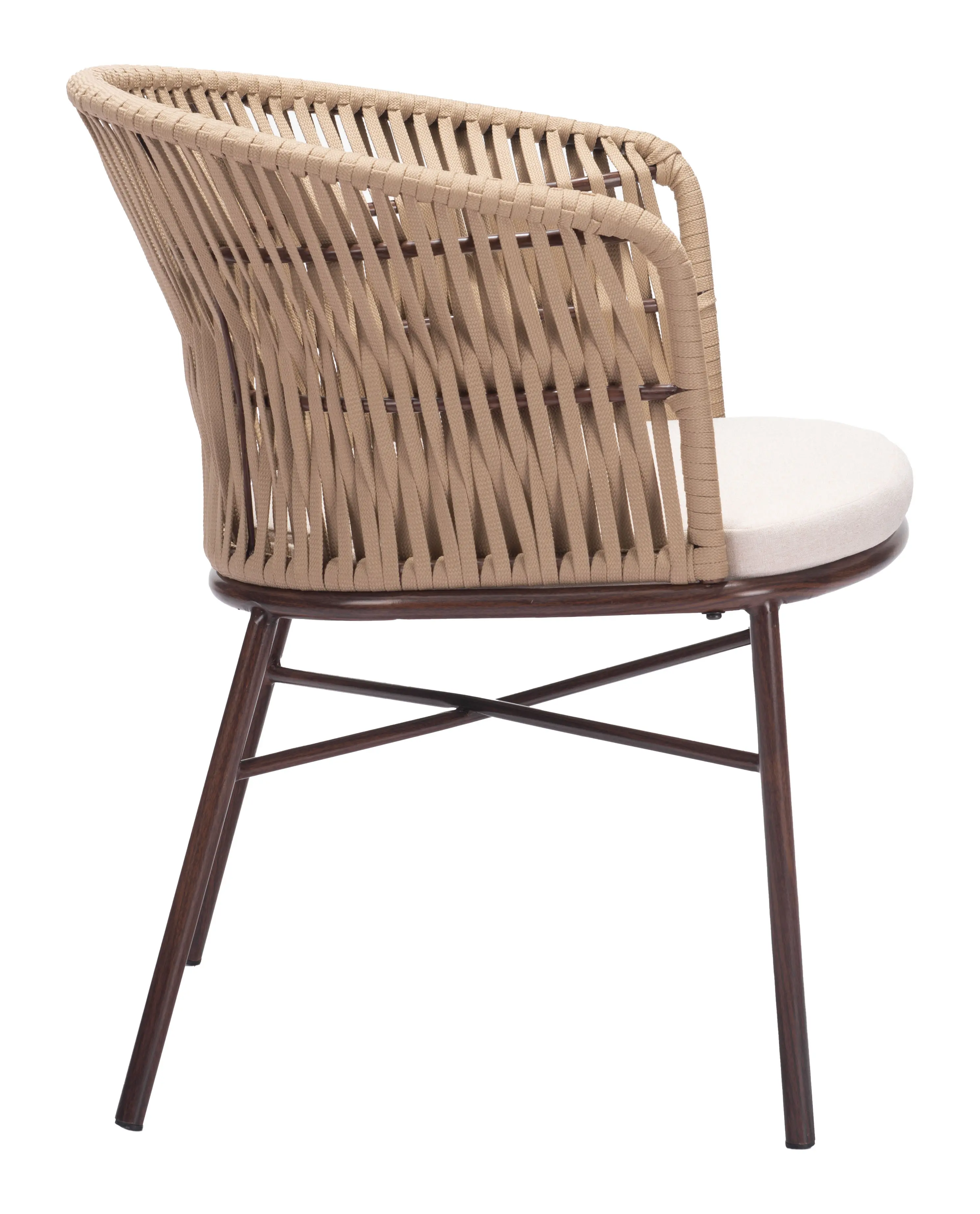 Pozzallo Natural Patio Dining Chair, Set of 2-5