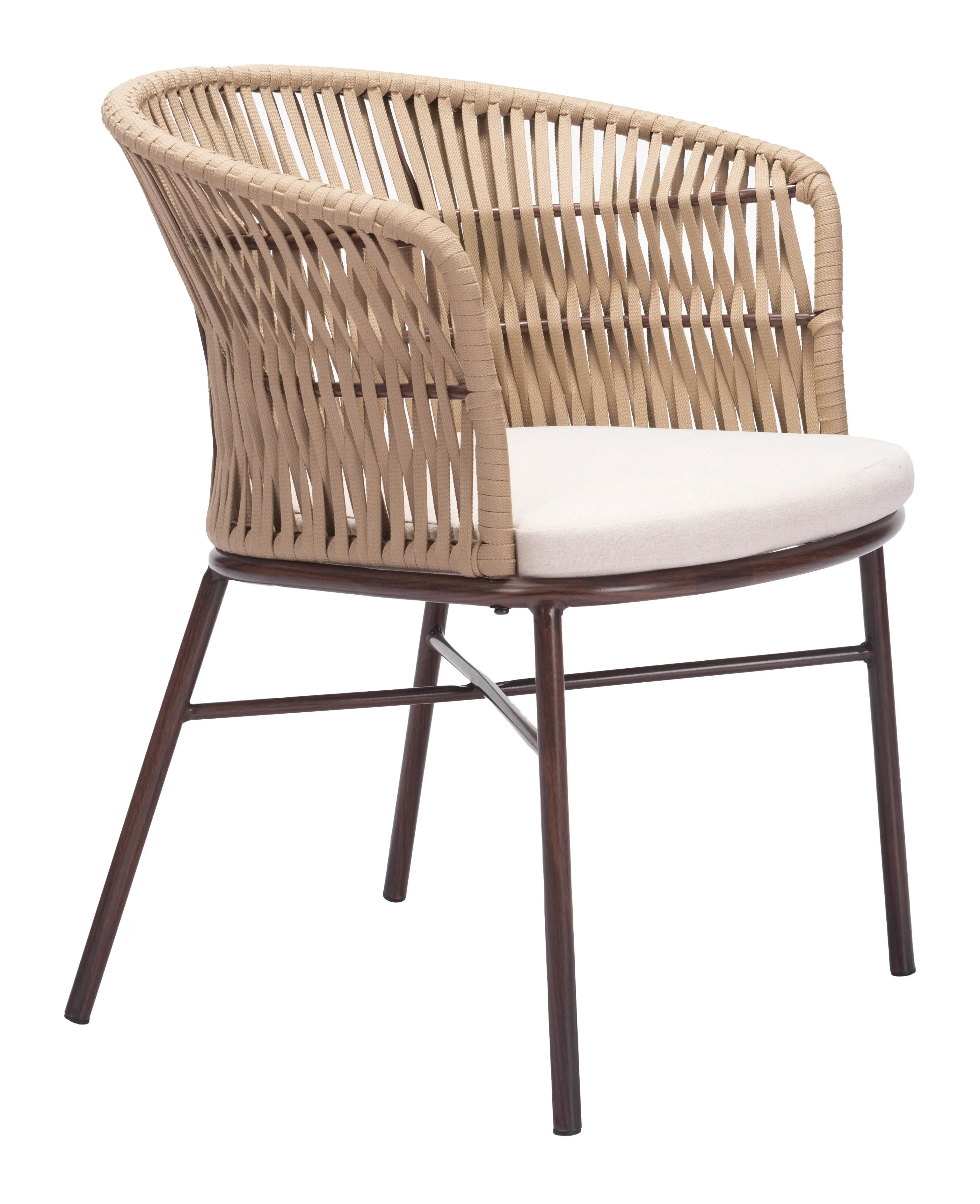 Pozzallo Natural Patio Dining Chair, Set of 2-6
