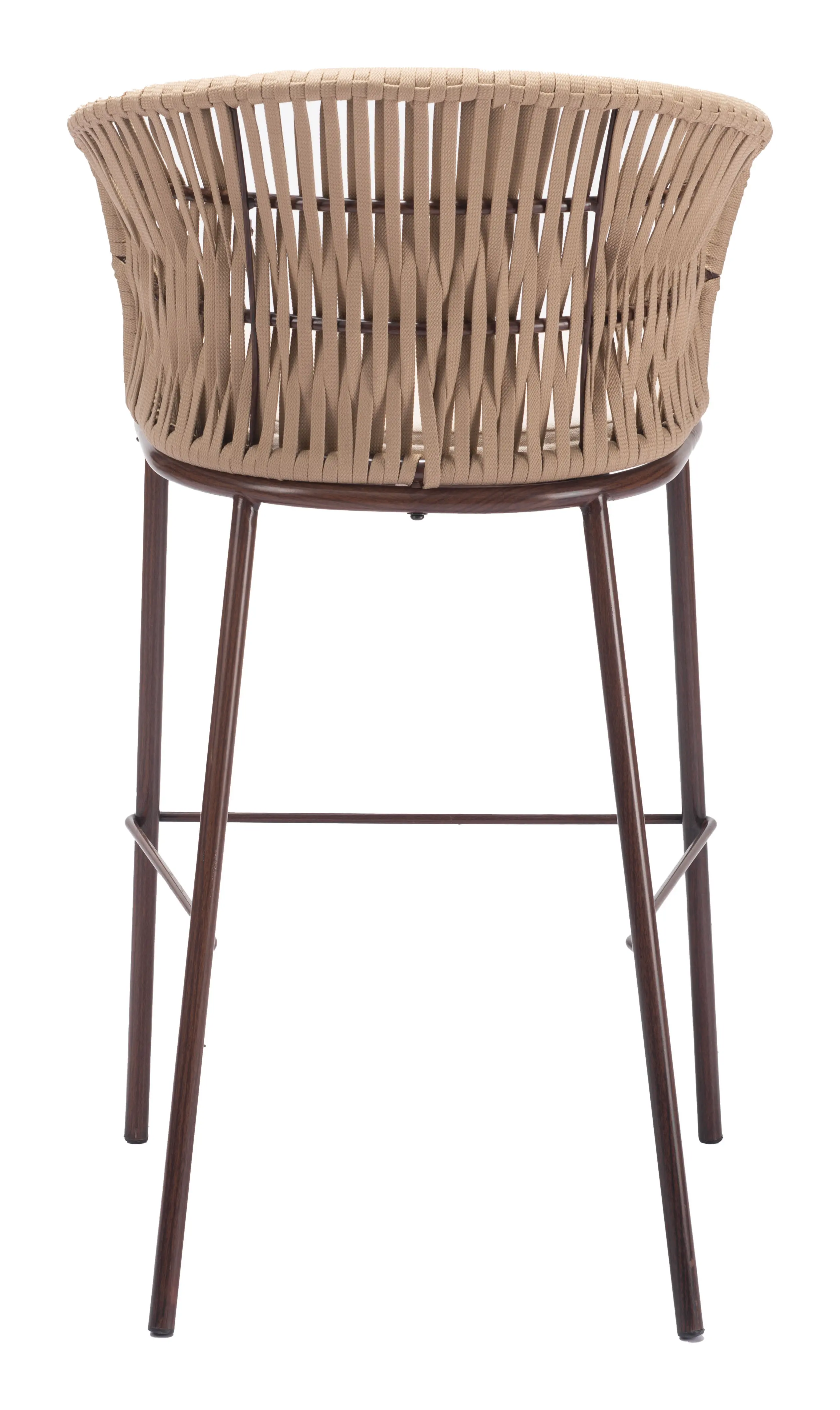 Pozzallo Natural Tan Patio Barstool, Set of 2-7