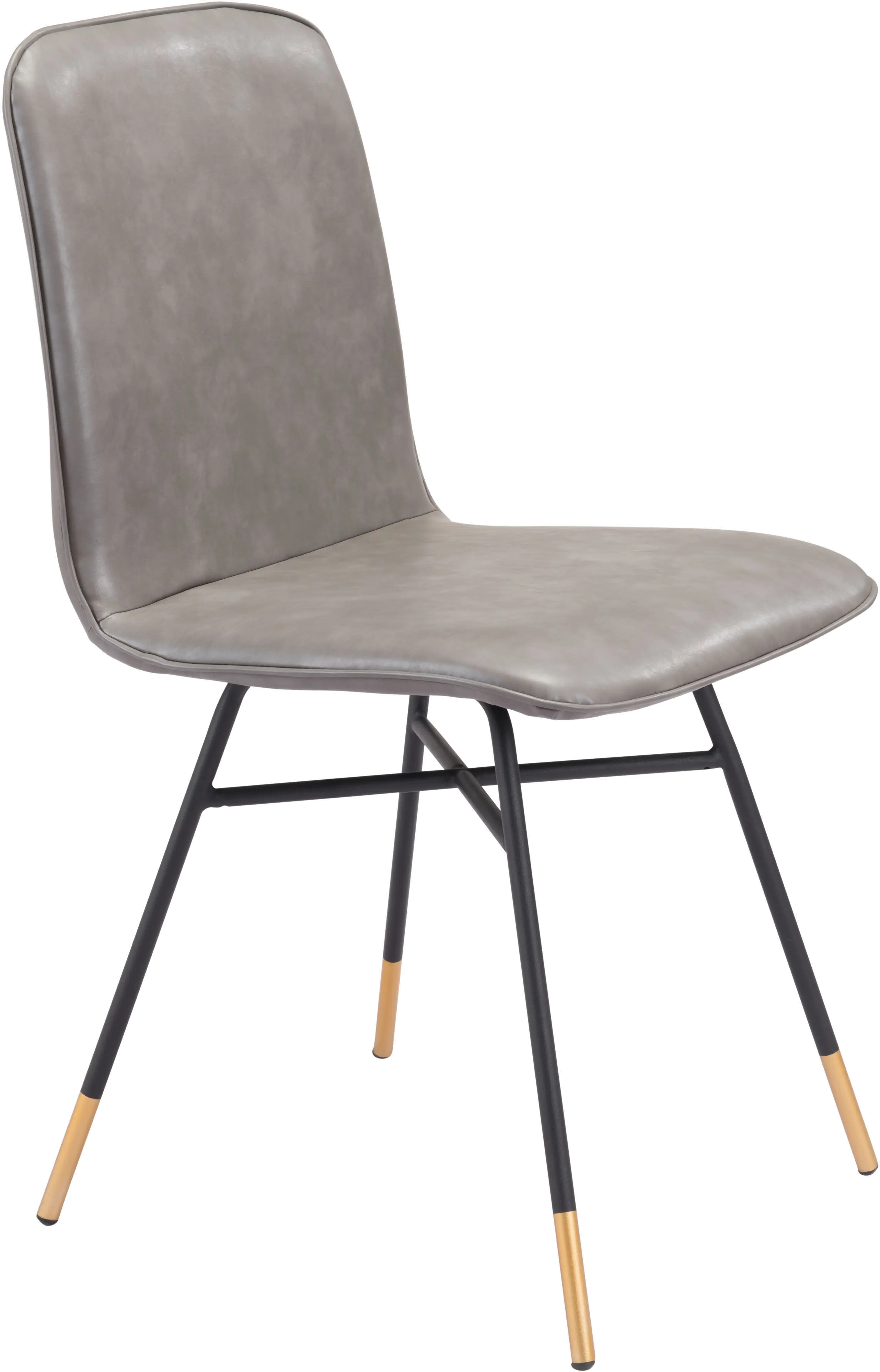 Grumo Gray Faux Leather Dining Chair-1