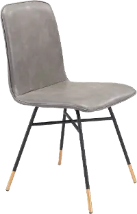 Grumo Gray Faux Leather Dining Chair