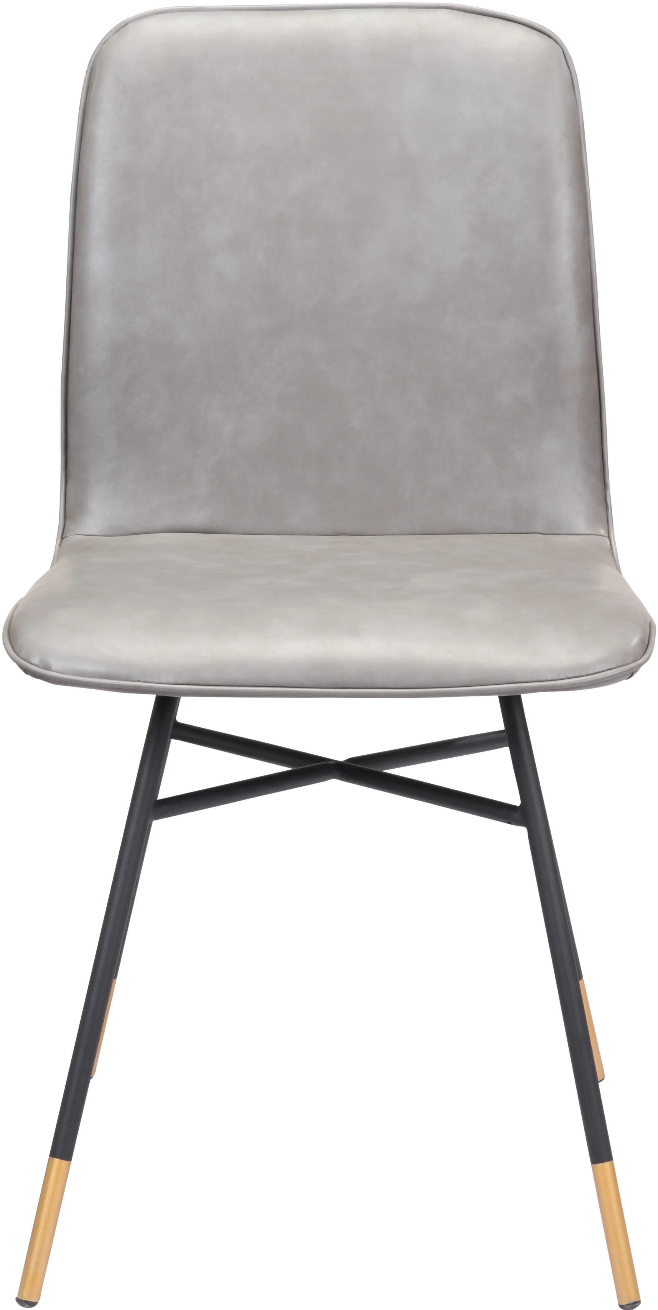 Grumo Gray Faux Leather Dining Chair-4