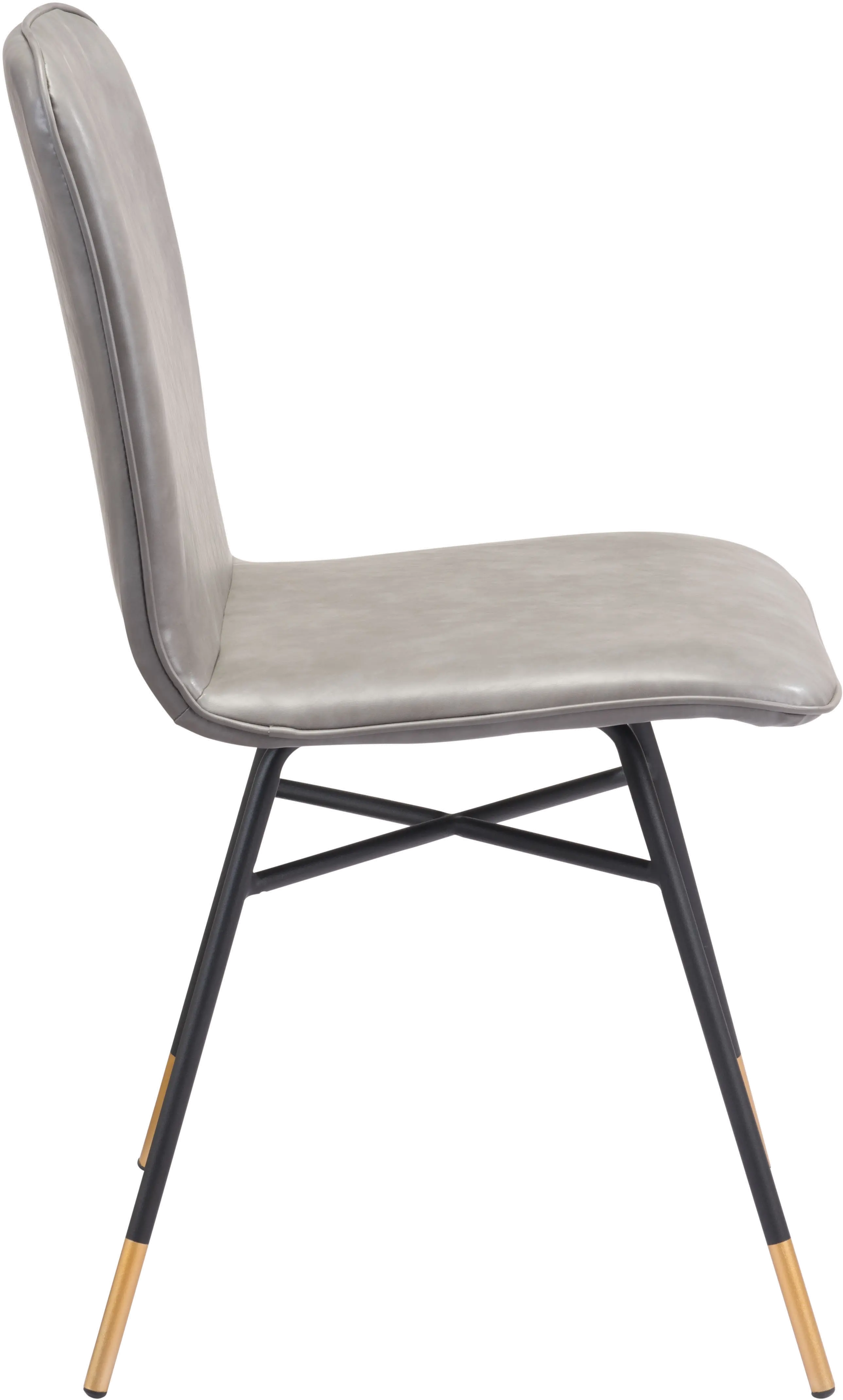 Grumo Gray Faux Leather Dining Chair-5