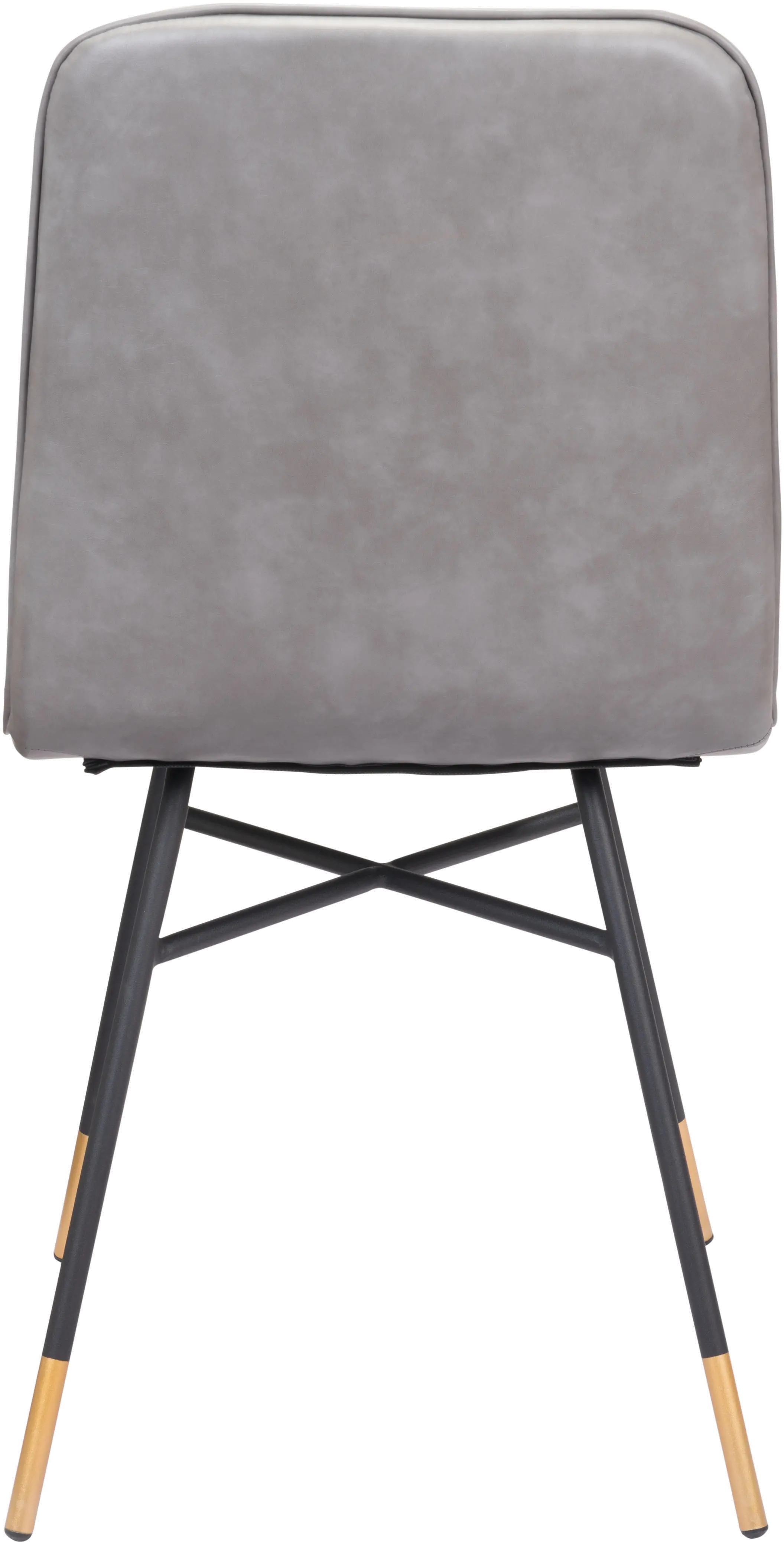 Grumo Gray Faux Leather Dining Chair-7