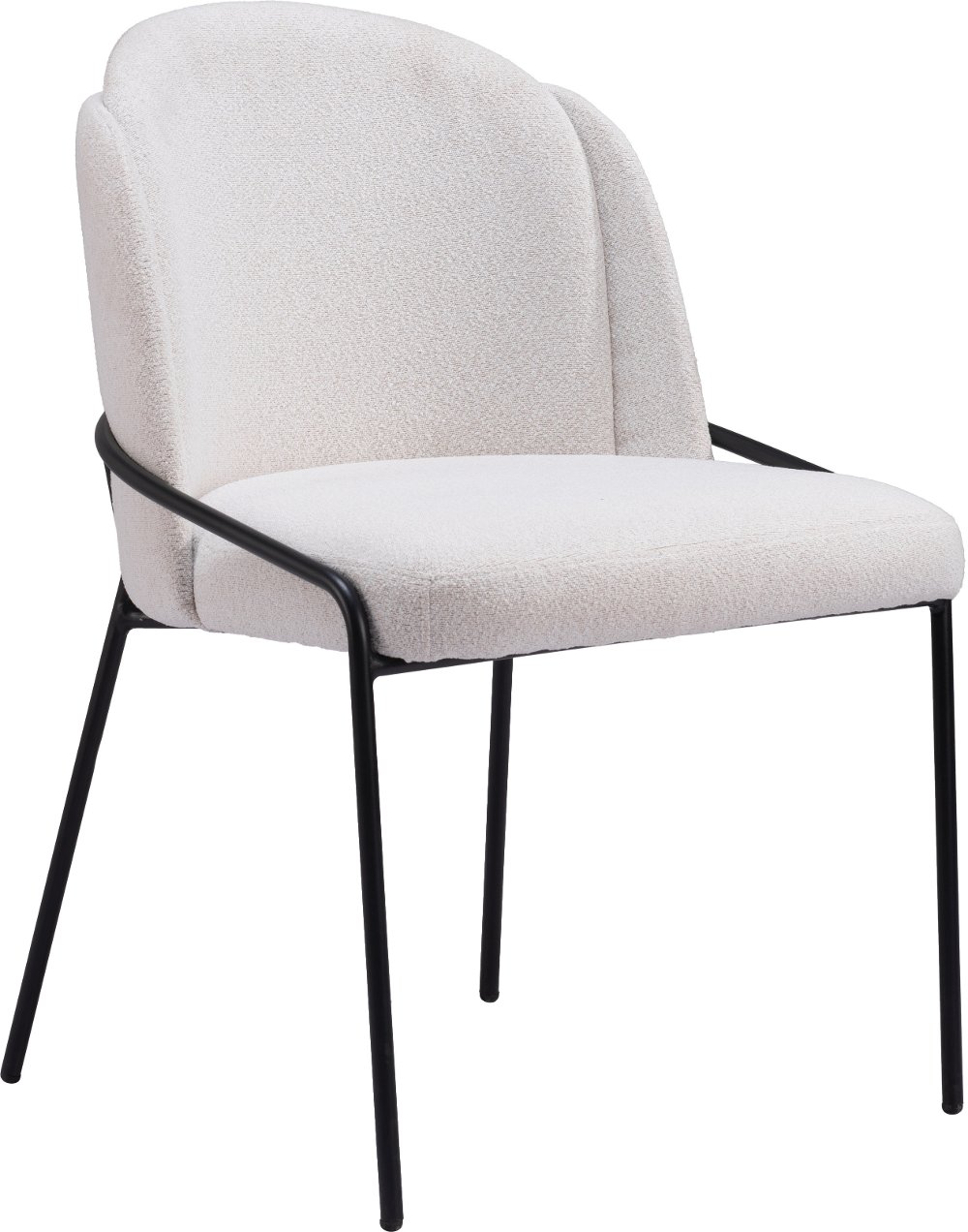 Baranzate Ivory Shearling Dining Chair
