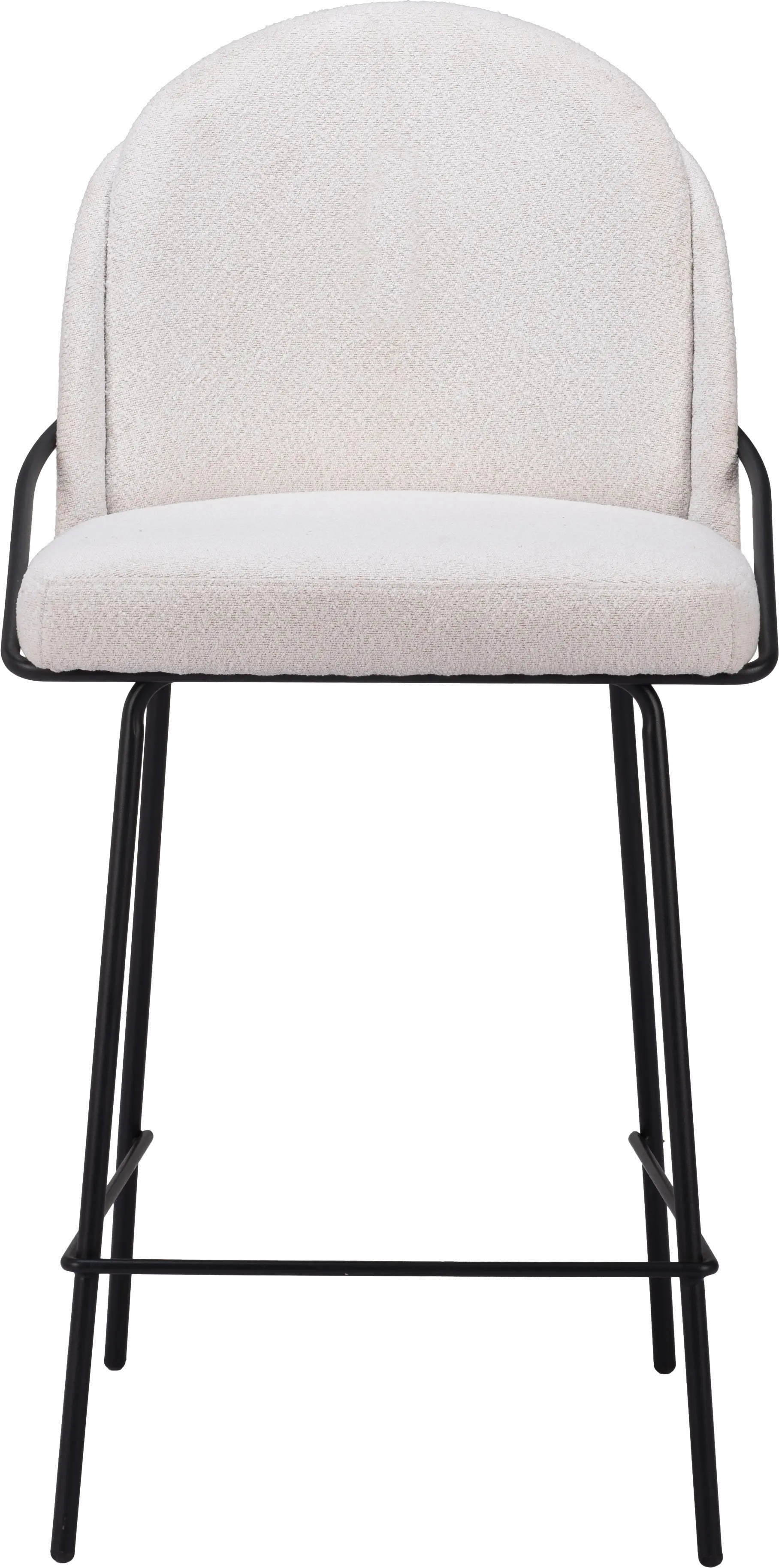 Baranzate Ivory Shearling Counter Stool-2