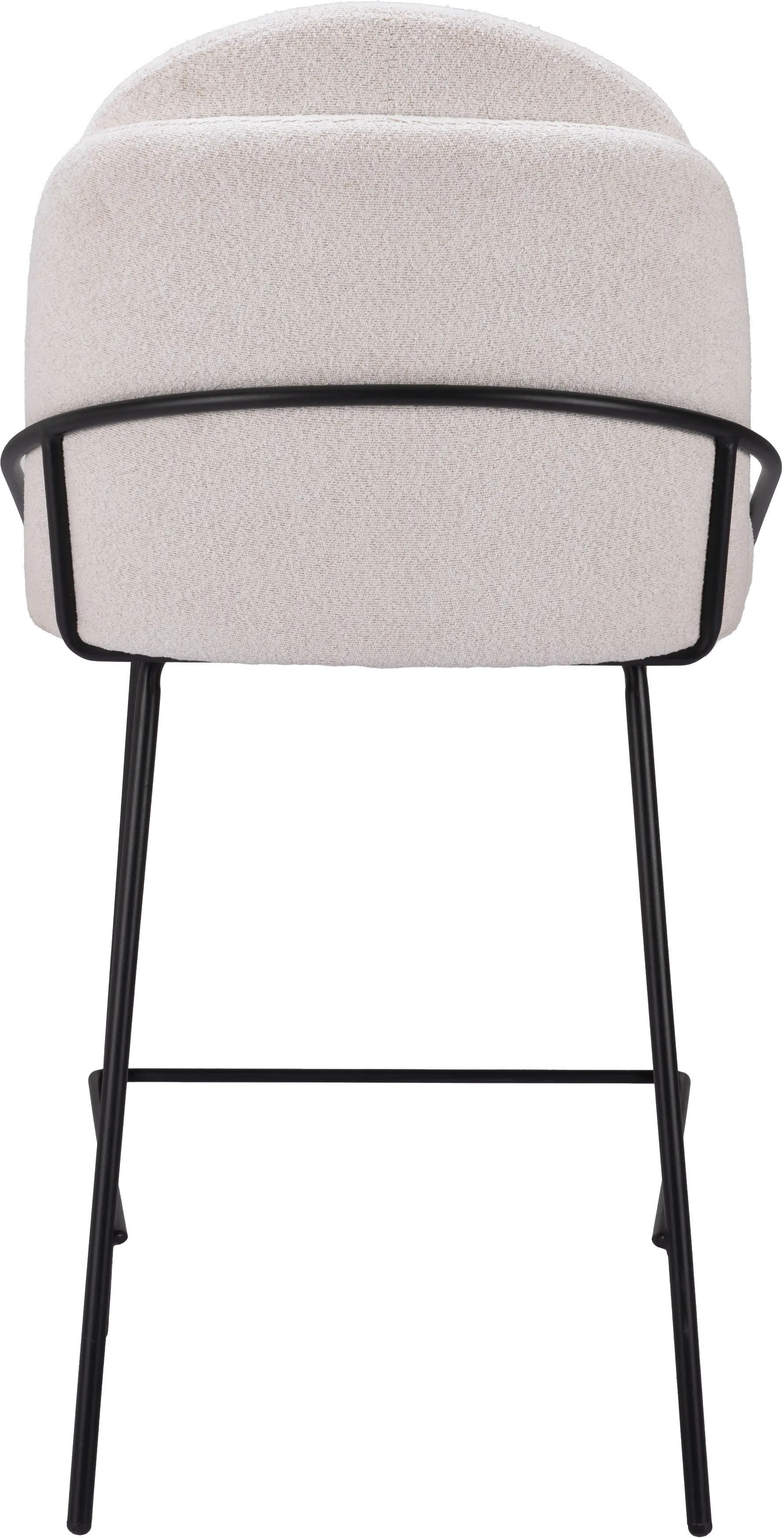 Baranzate Ivory Shearling Counter Stool-3