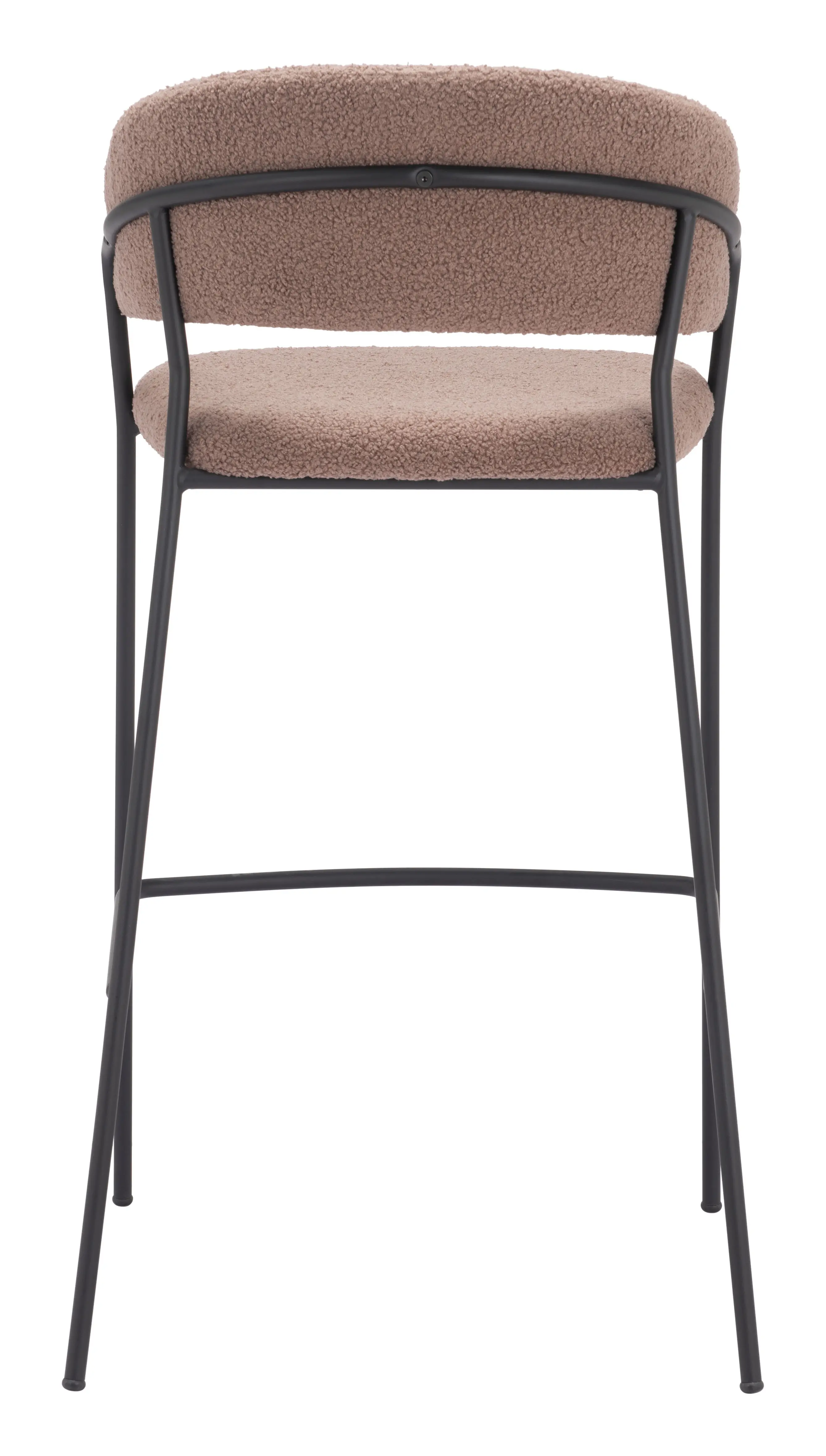 Poggio Light Brown Shearling Barstool, Set of 2-7