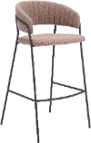 Poggio Light Brown Shearling Barstool