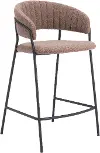 Poggio Light Brown Shearling Counter Stool, Set of 2