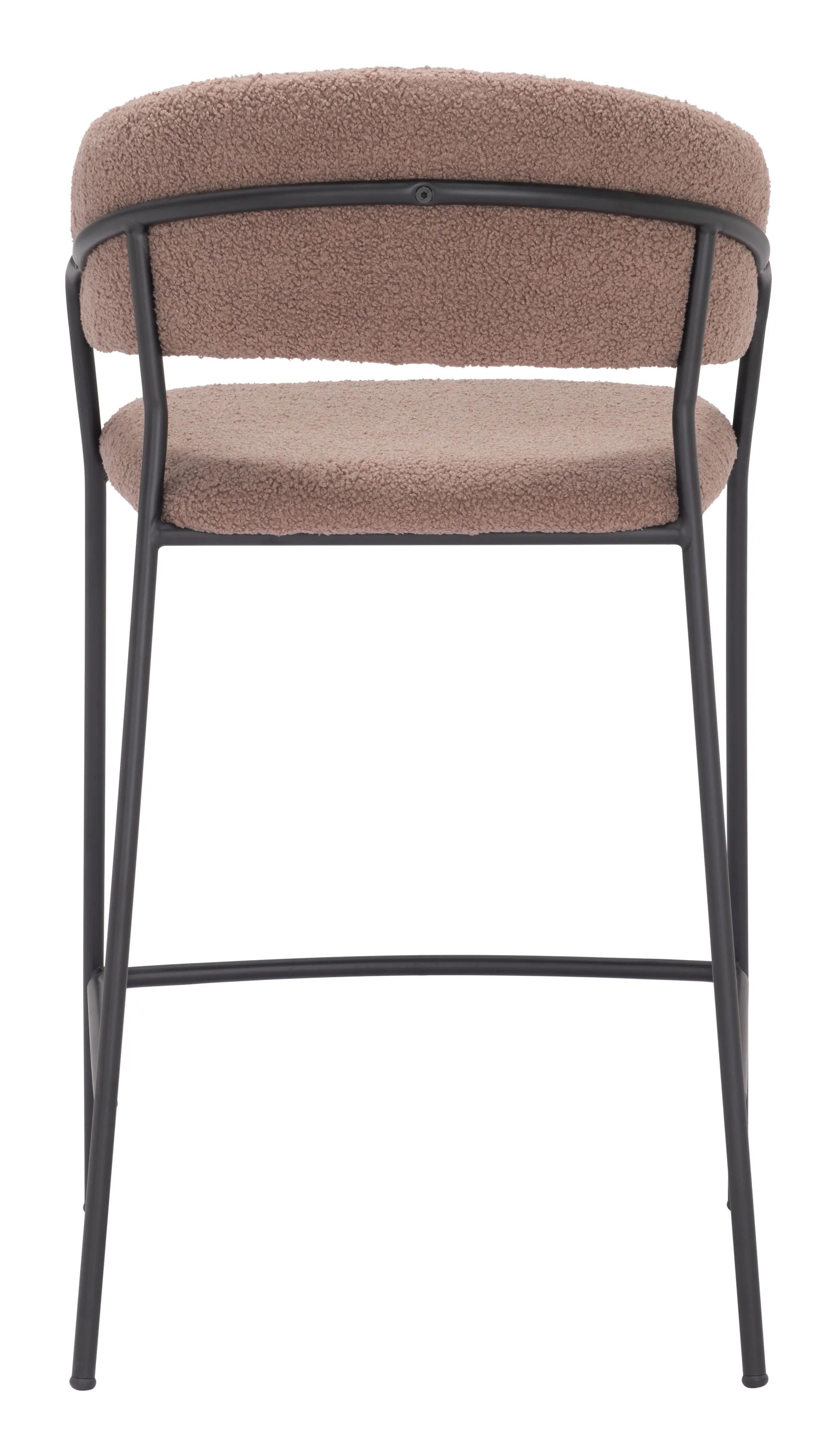 Poggio Light Brown Shearling Counter Stool, Set of 2-7