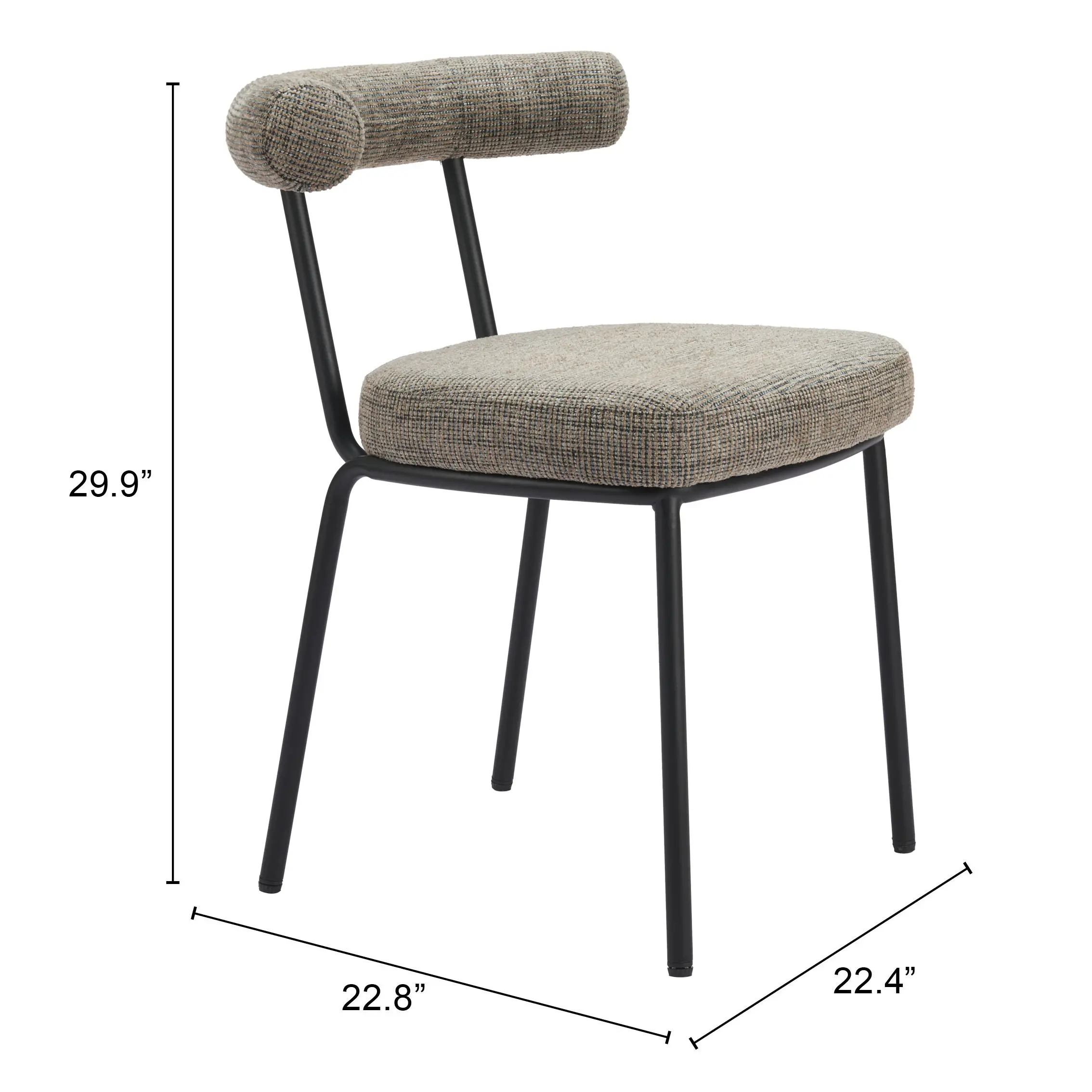 Rocca Green Tweed Dining Chair, Set of 2-6