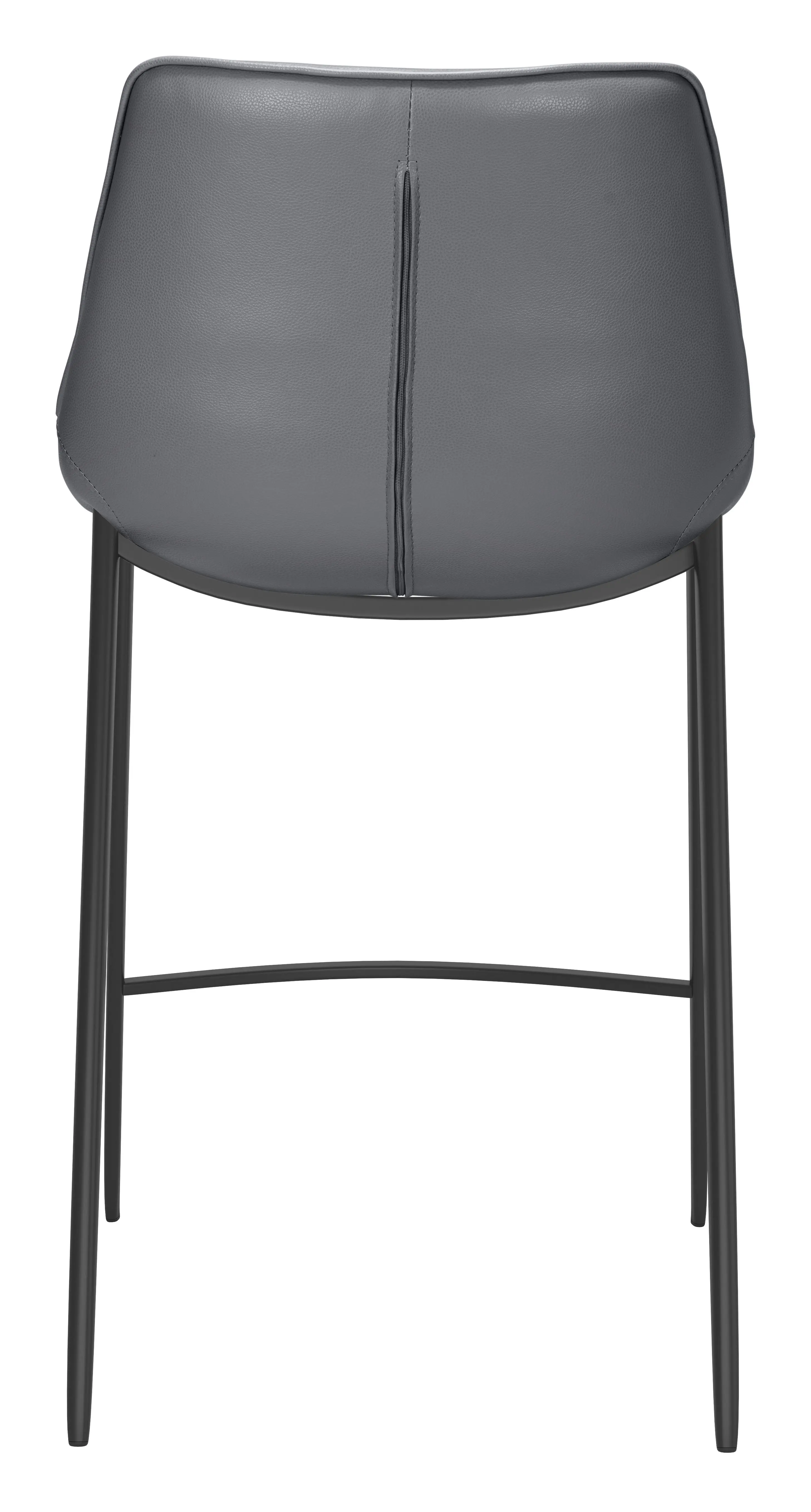 Vada Dark Gray Faux Leather Counter Stool, Set of 2-7