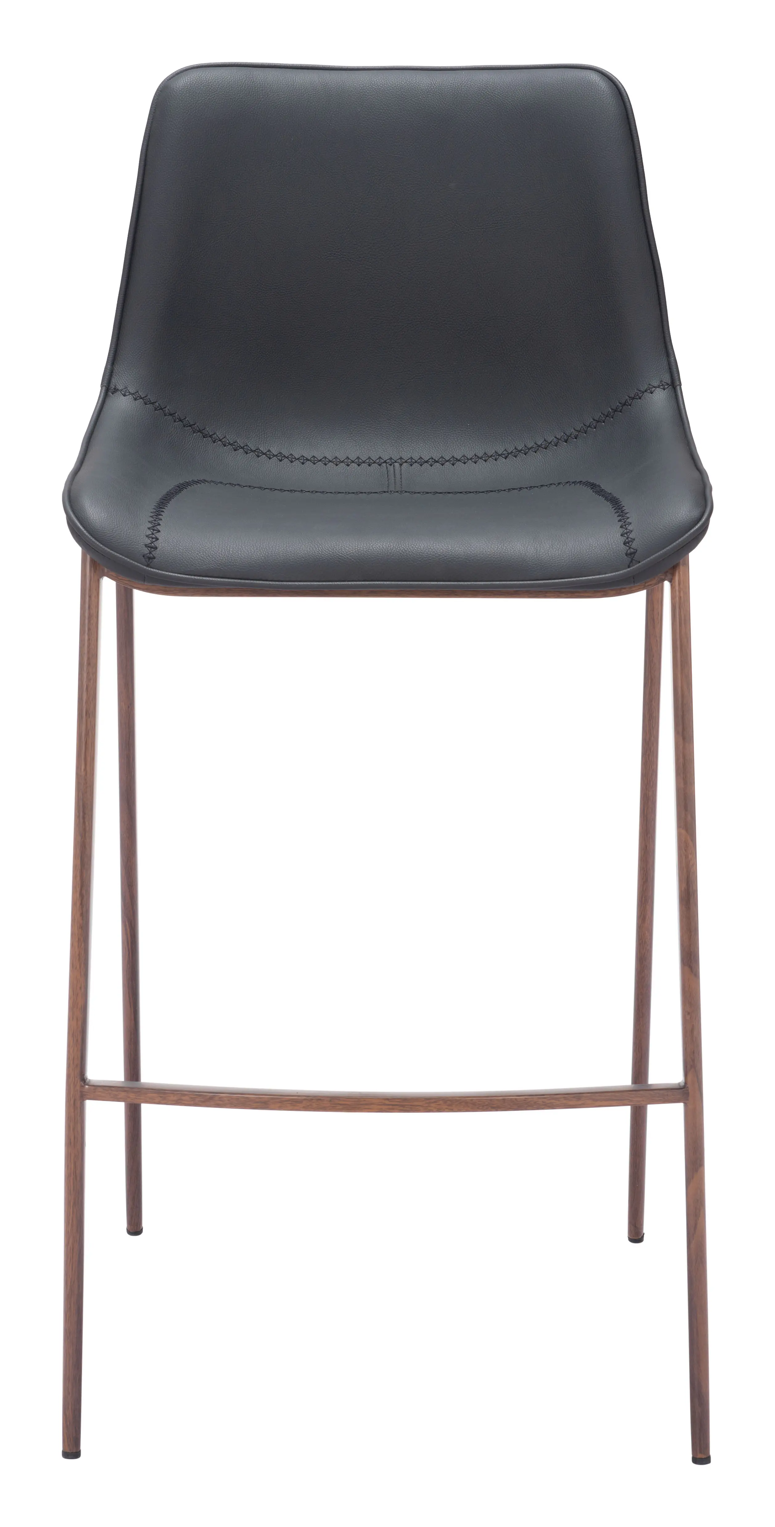 Vada Black Faux Leather Barstool, Set of 2-4