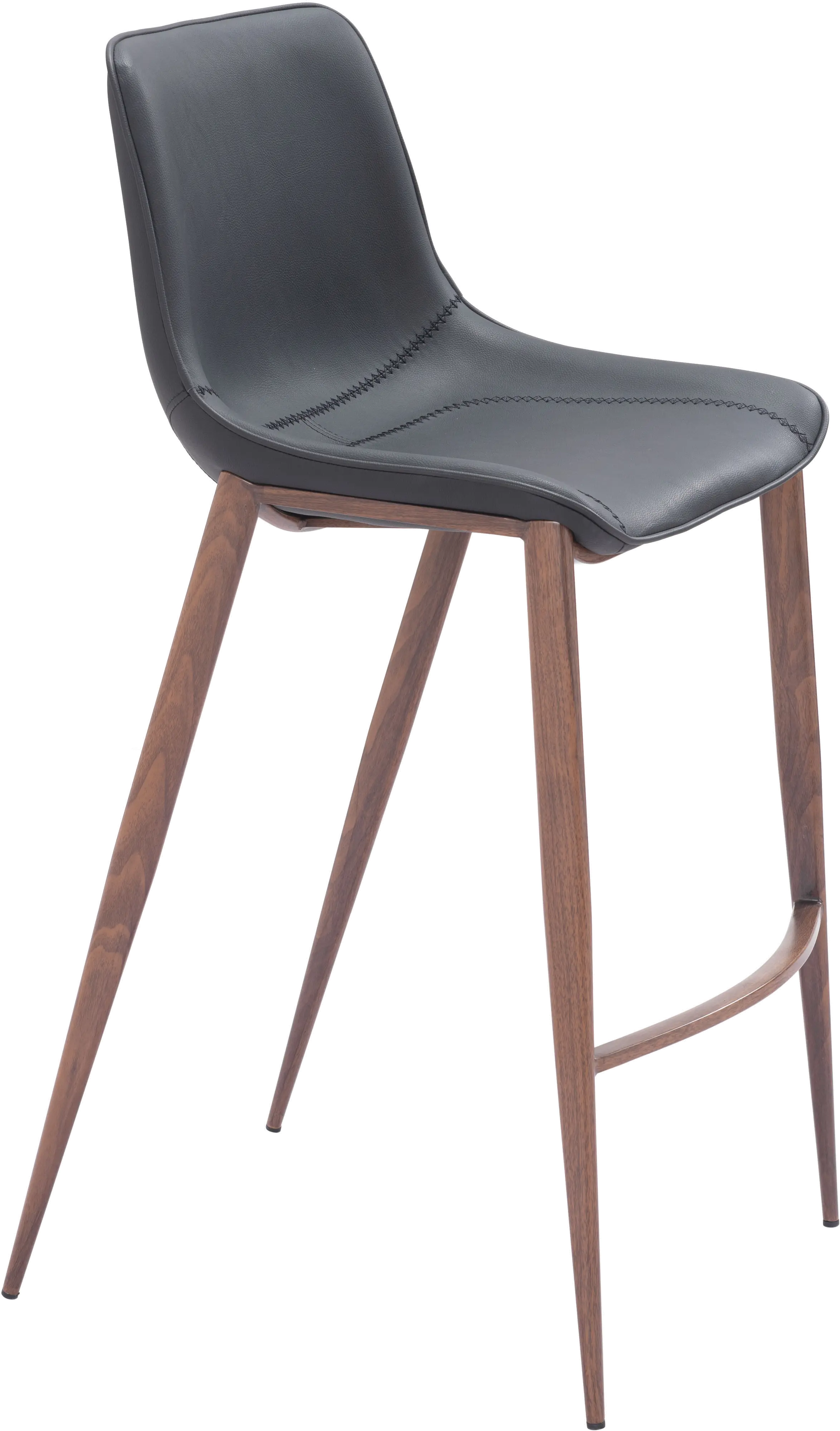 Vada Black Faux Leather Barstool-1