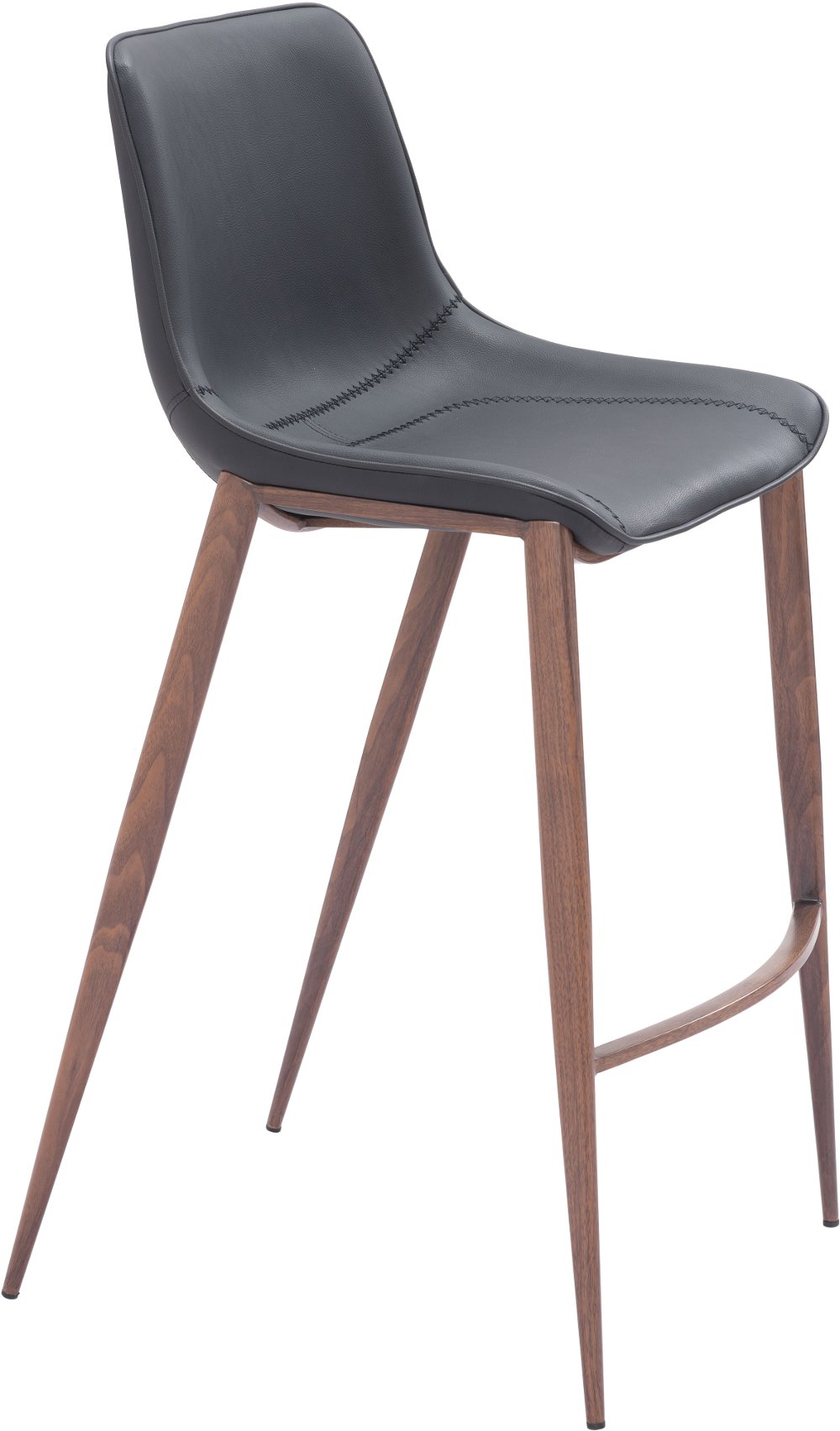 Vada Black Faux Leather Barstool