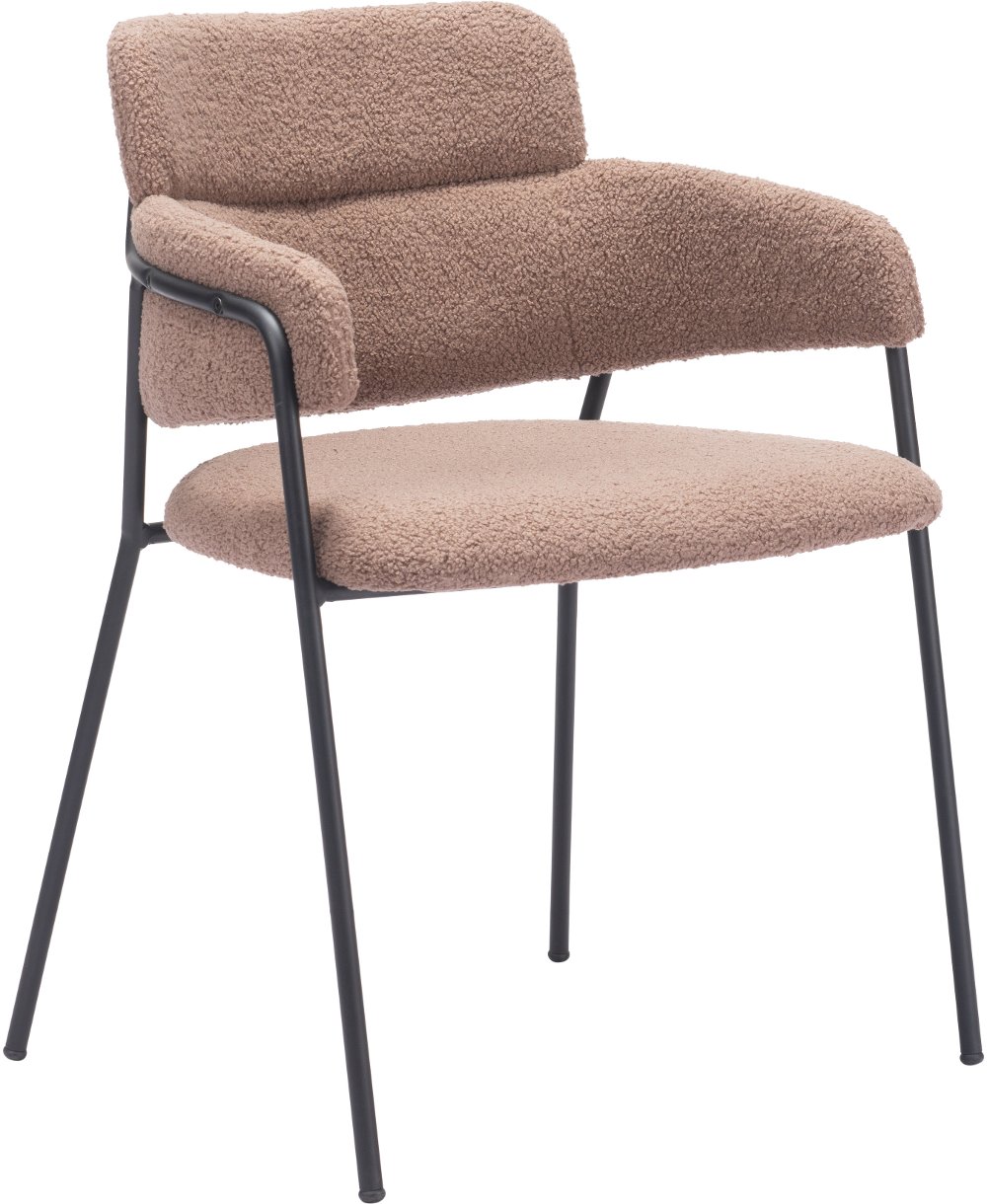 Pellestrina Brown Shearling Dining Chair