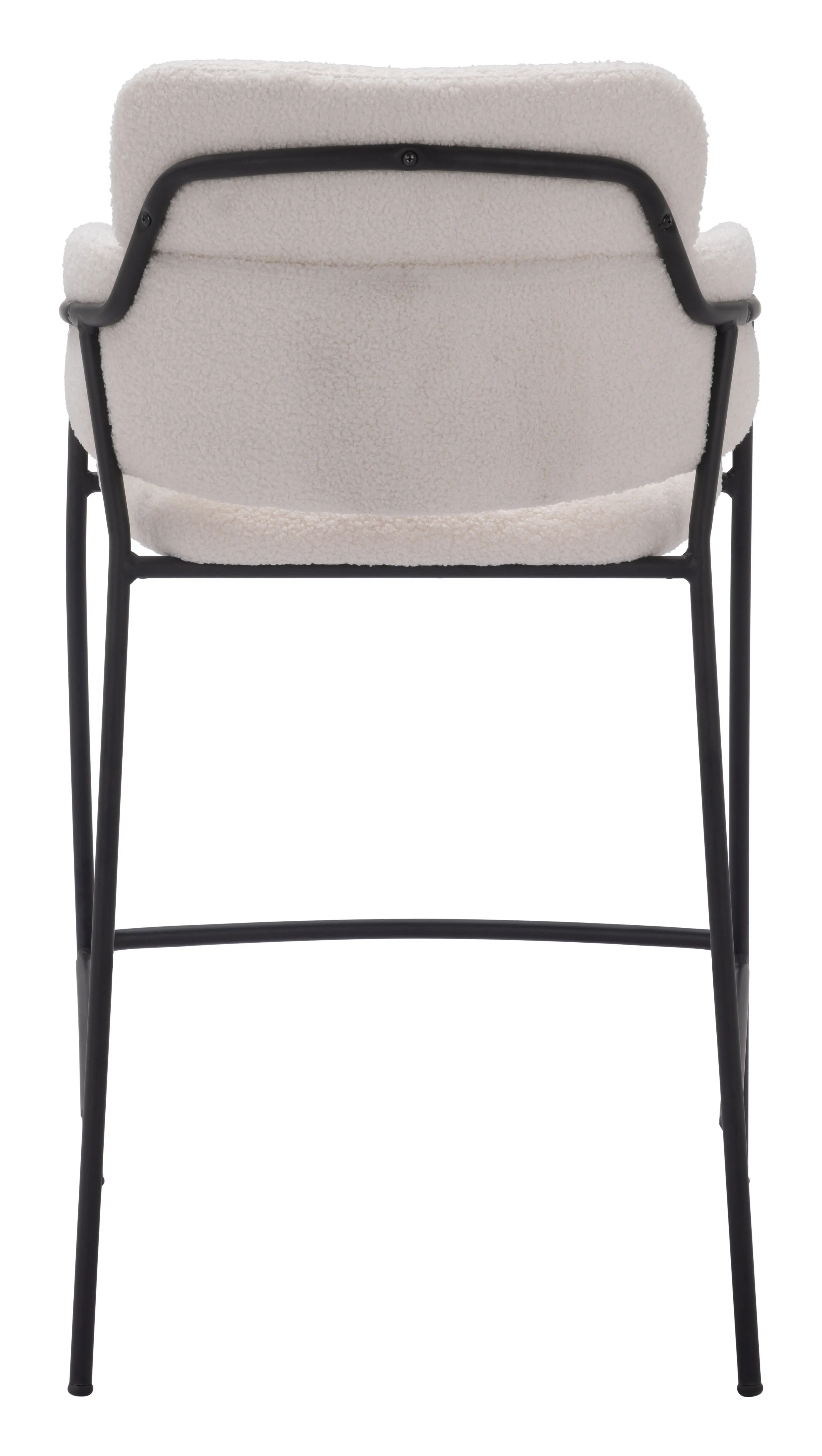 Pellestrina Cream Shearling Counter Stool, Set of 2-7