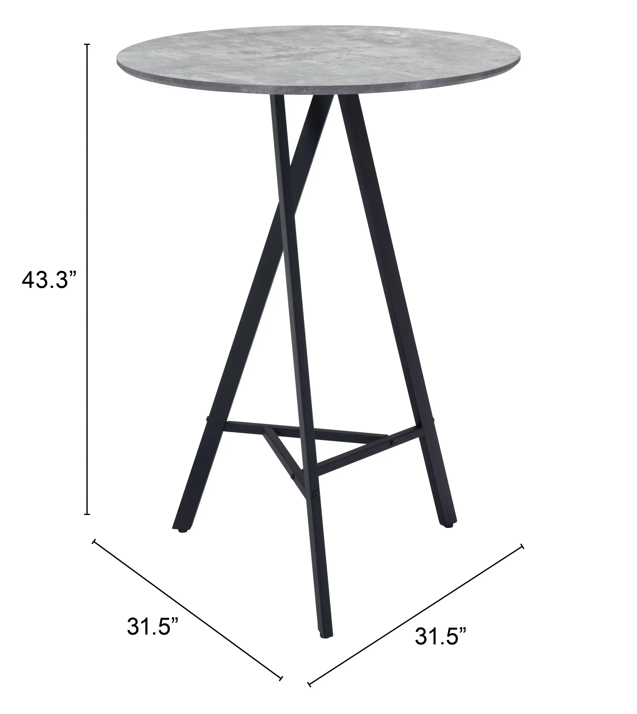 Basilicata Gray Round Bar Table-5