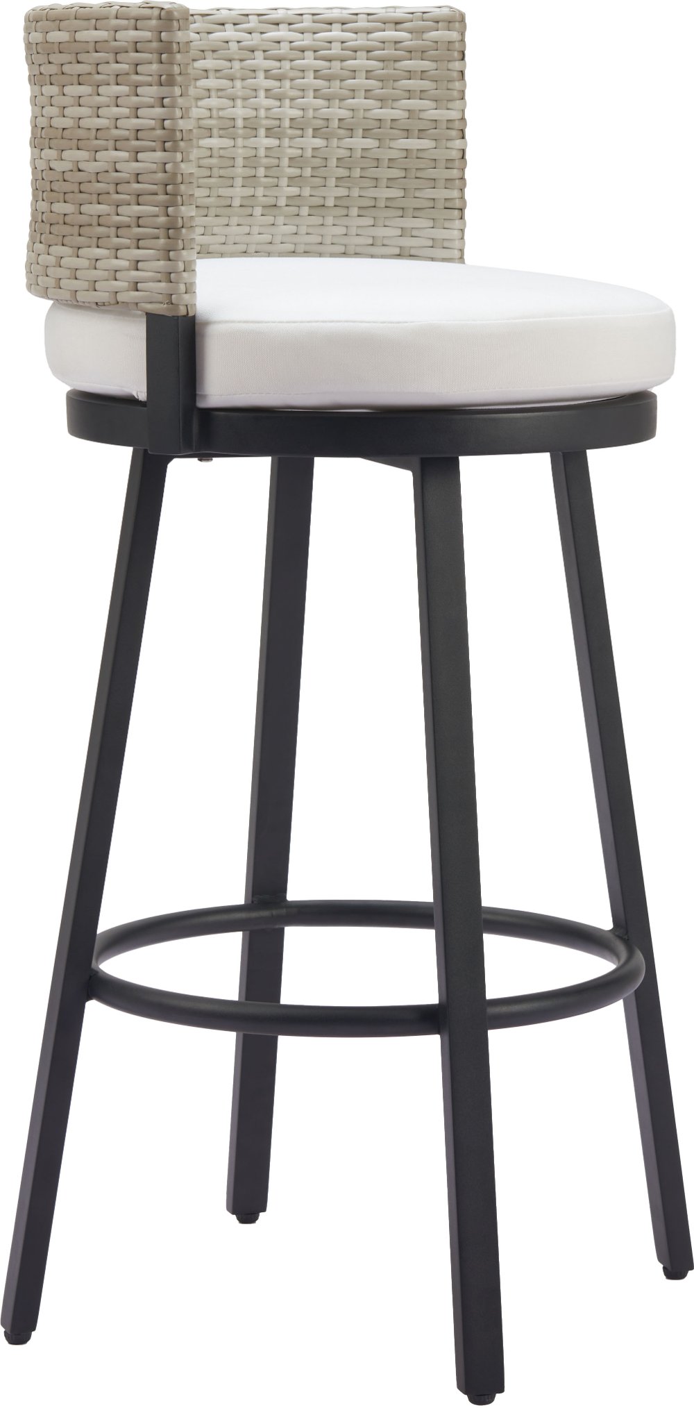 Paris Wave White Outdoor Barstool