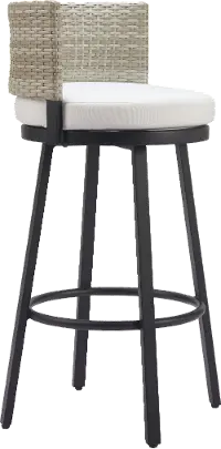 Paris Wave White Outdoor Barstool