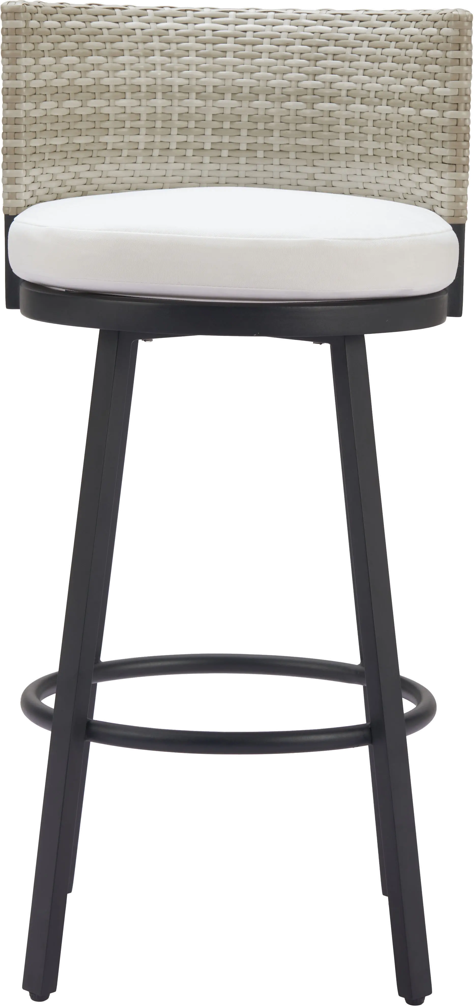 Paris Wave White Outdoor Barstool-4