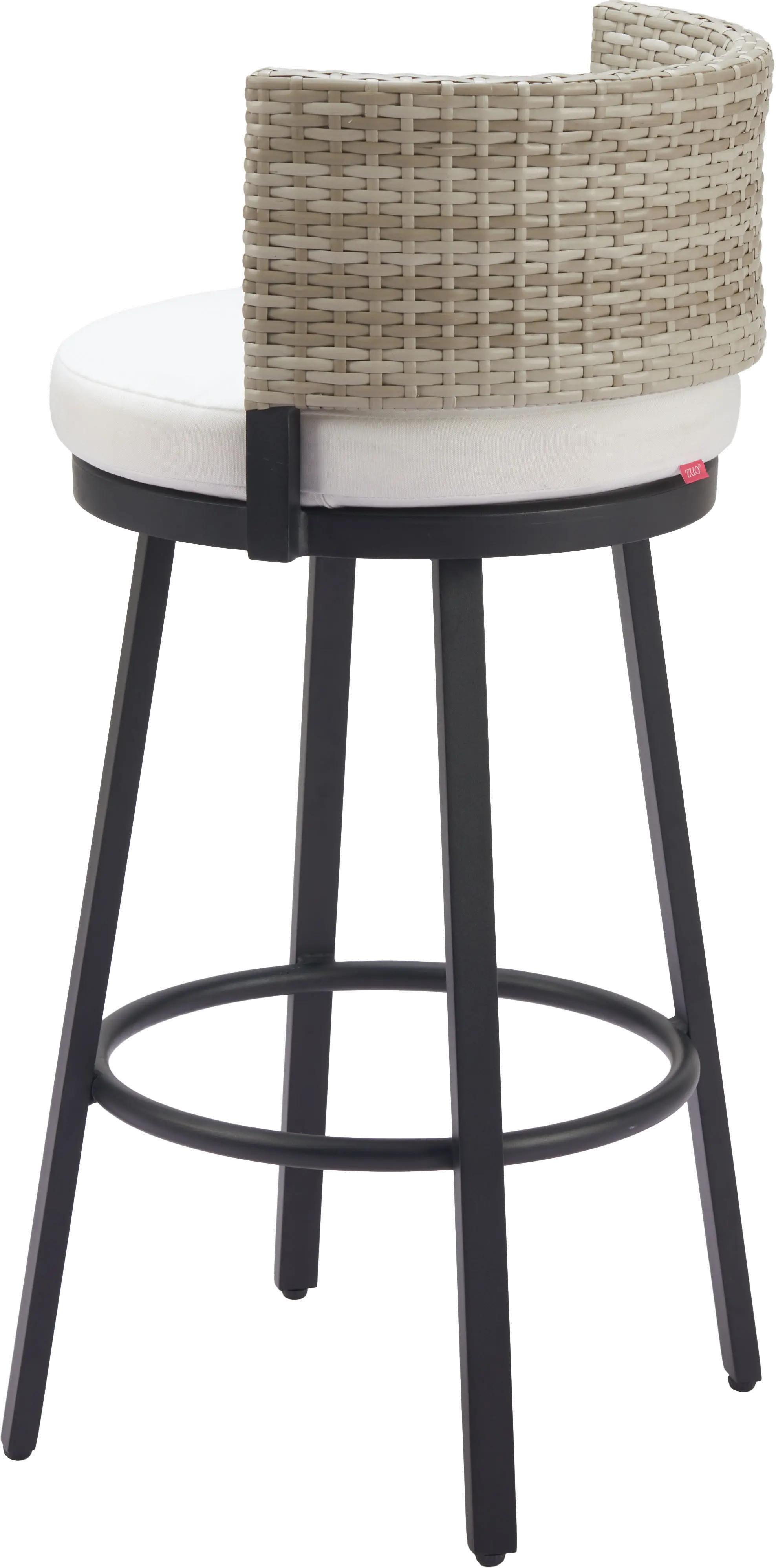 Paris Wave White Outdoor Barstool-6