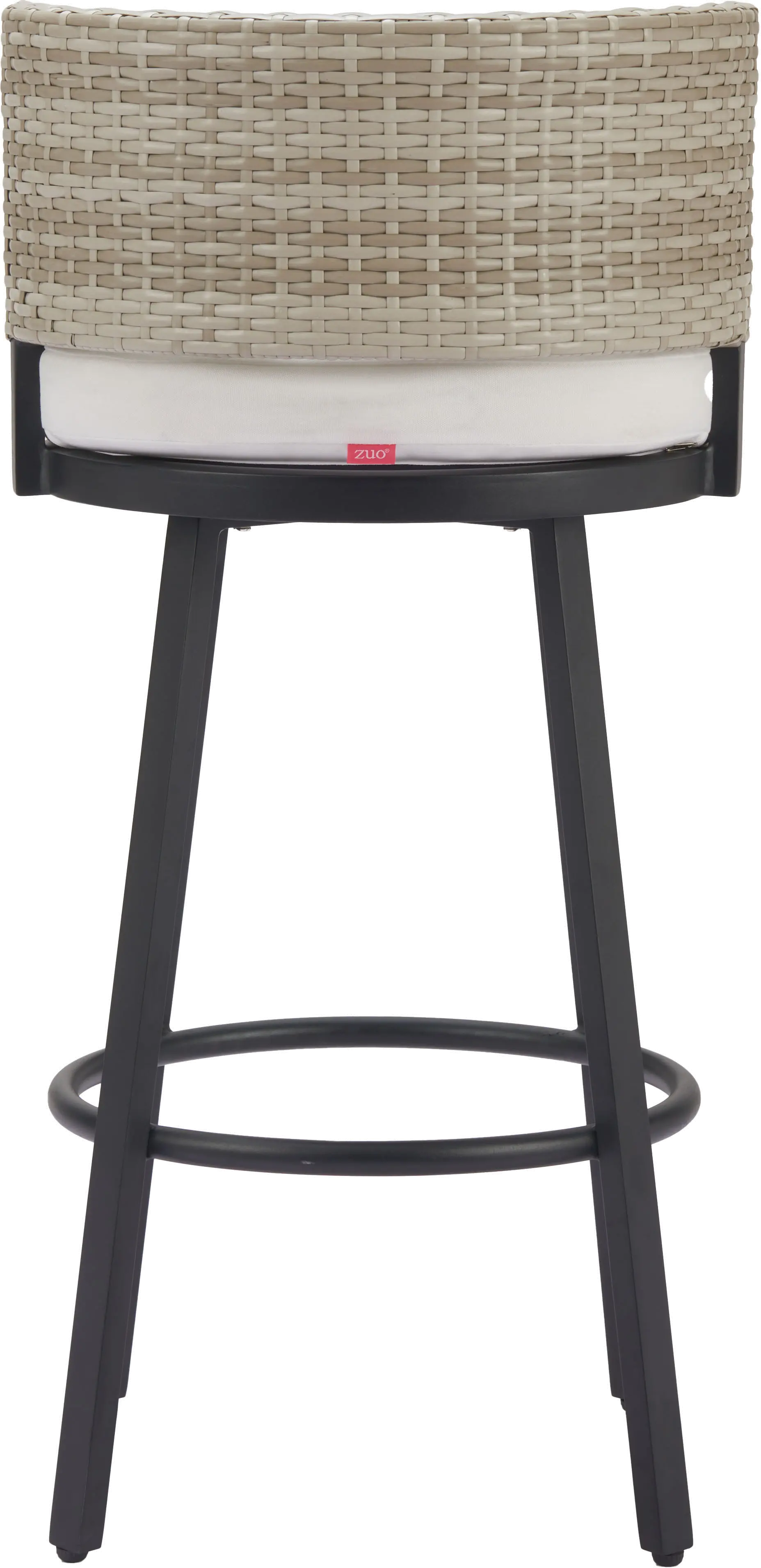 Paris Wave White Outdoor Barstool-7