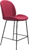 Toulouse Red Faux Leather Counter Stool