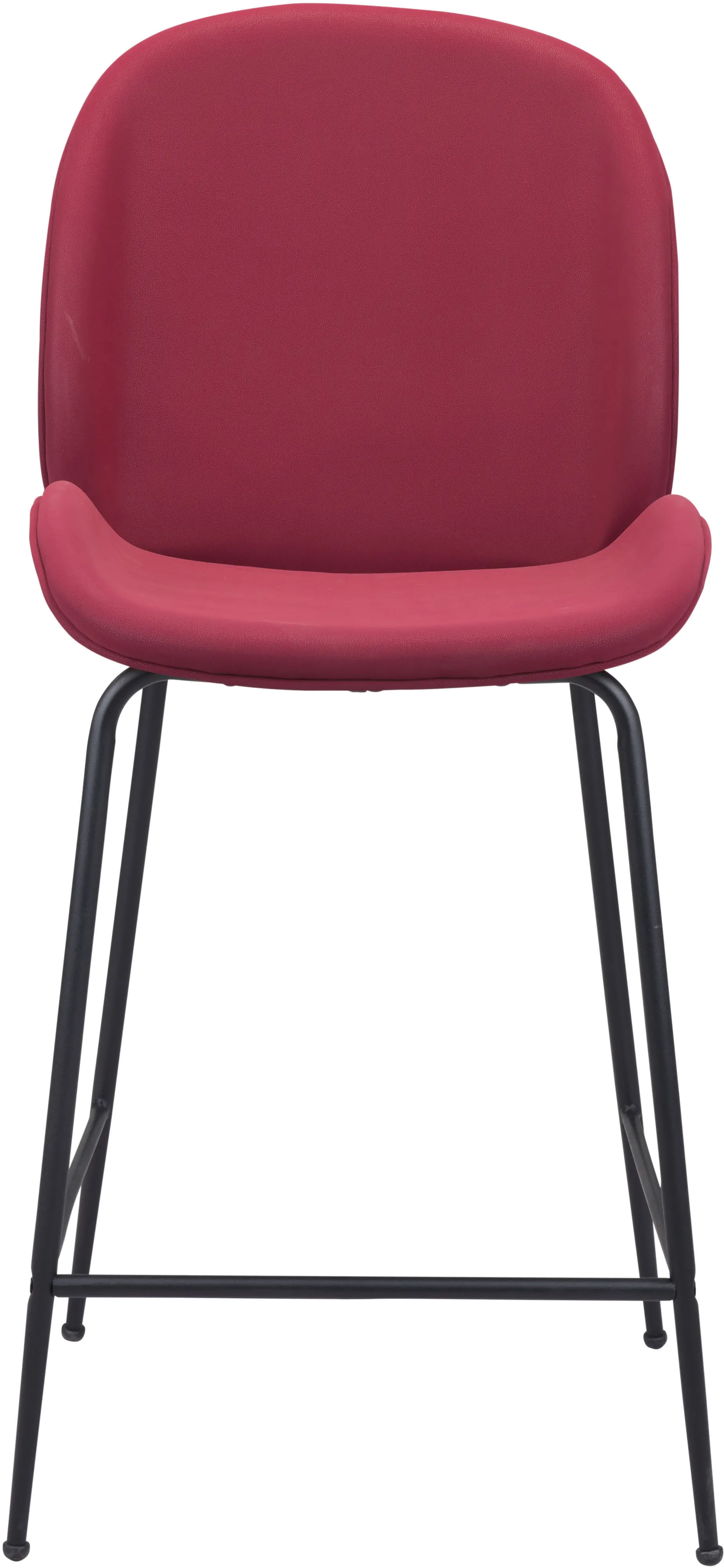 Toulouse Red Faux Leather Counter Stool-4