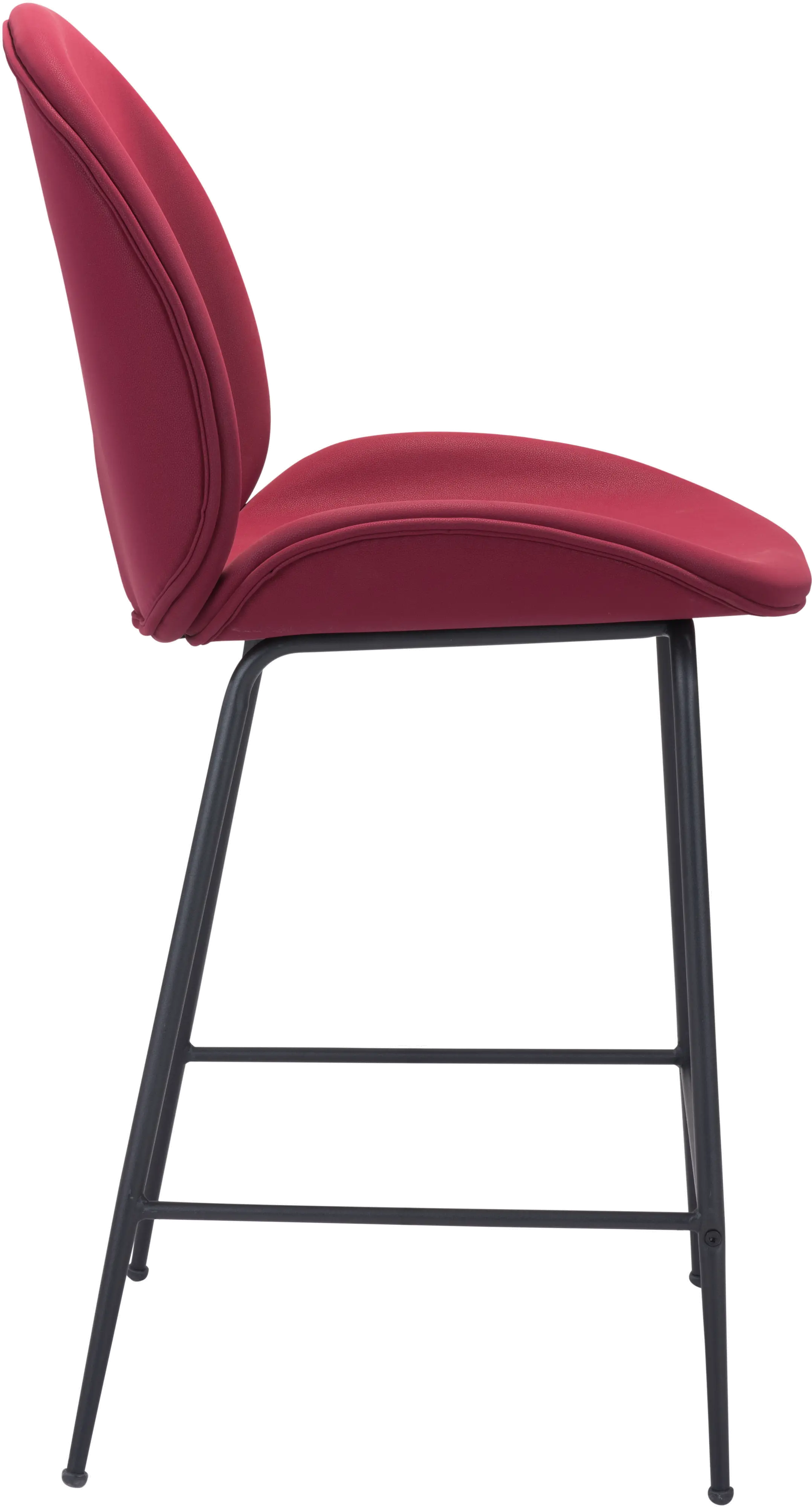 Toulouse Red Faux Leather Counter Stool-5