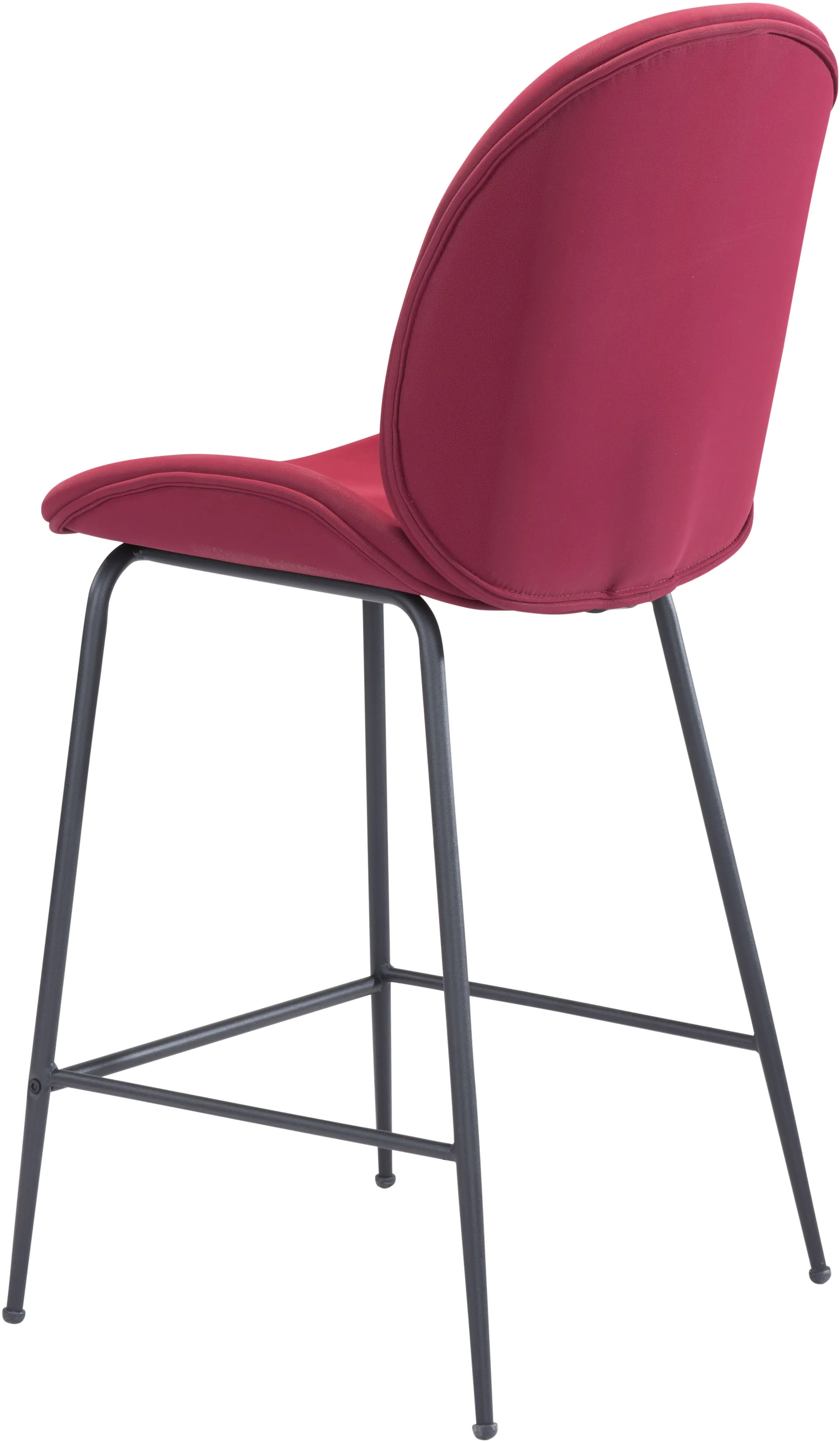 Toulouse Red Faux Leather Counter Stool-6