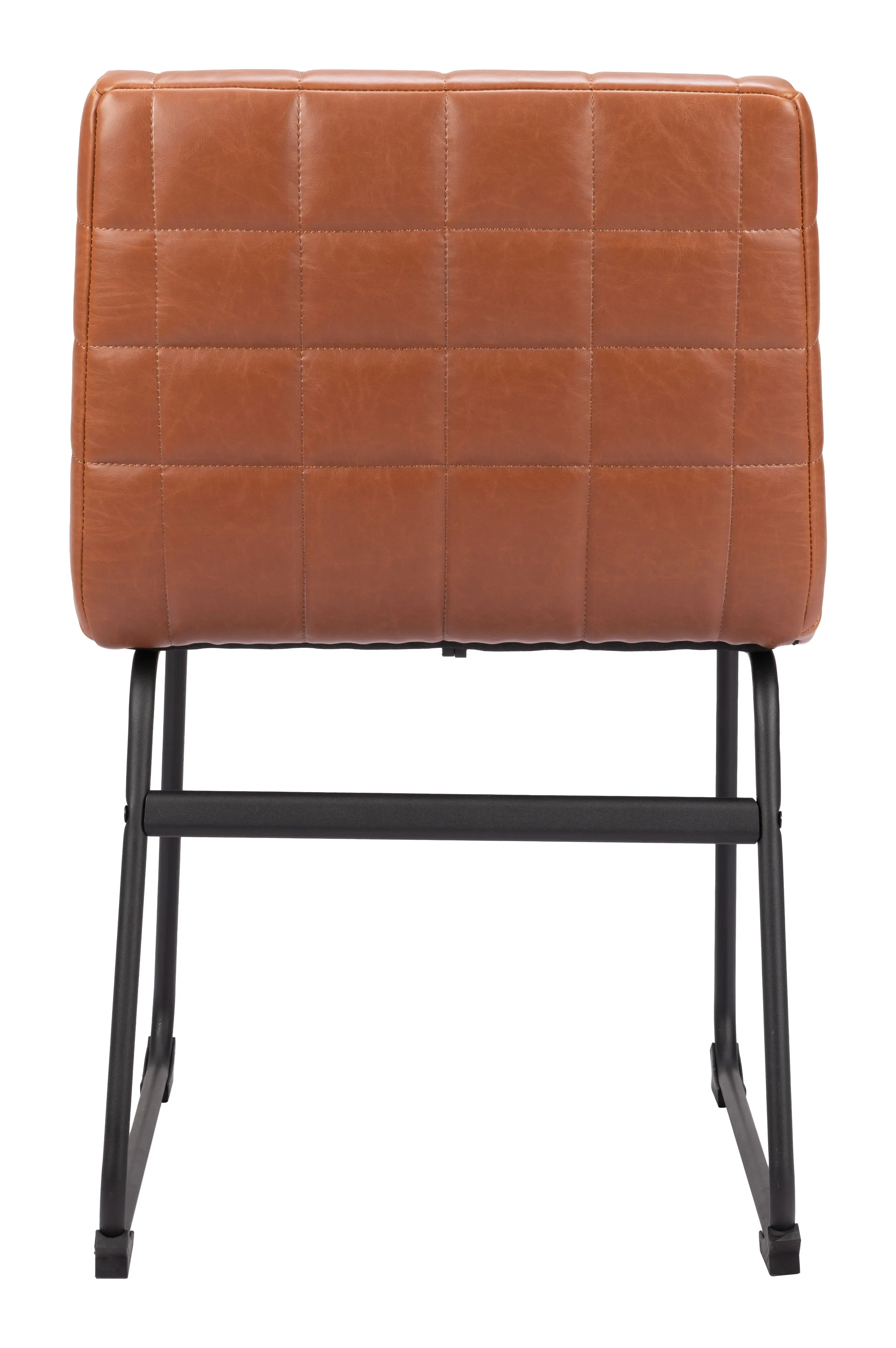 Aubervilliers Brown Faux Leather Dining Chair, Set of 2-7