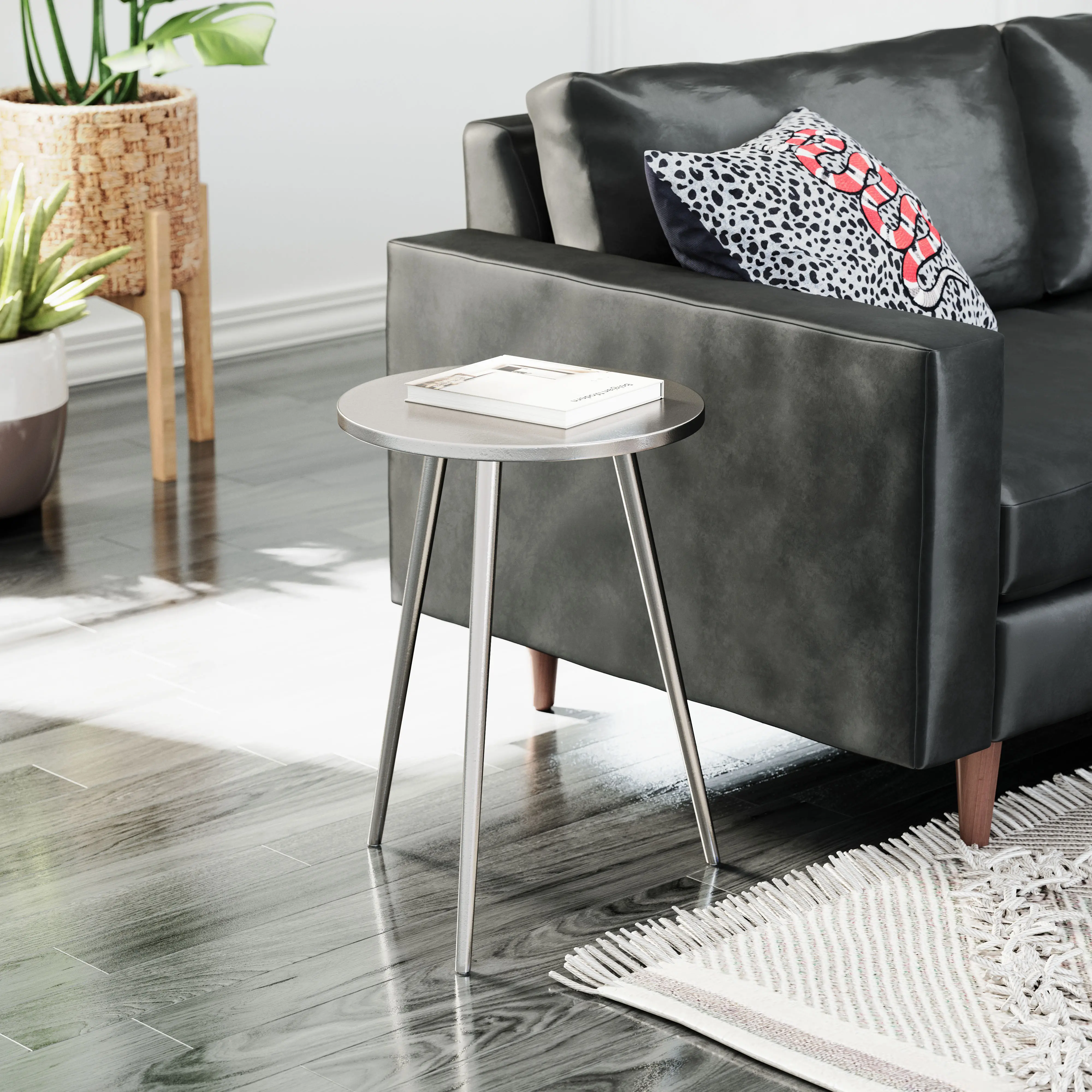 Clichy Silver Side Table-2