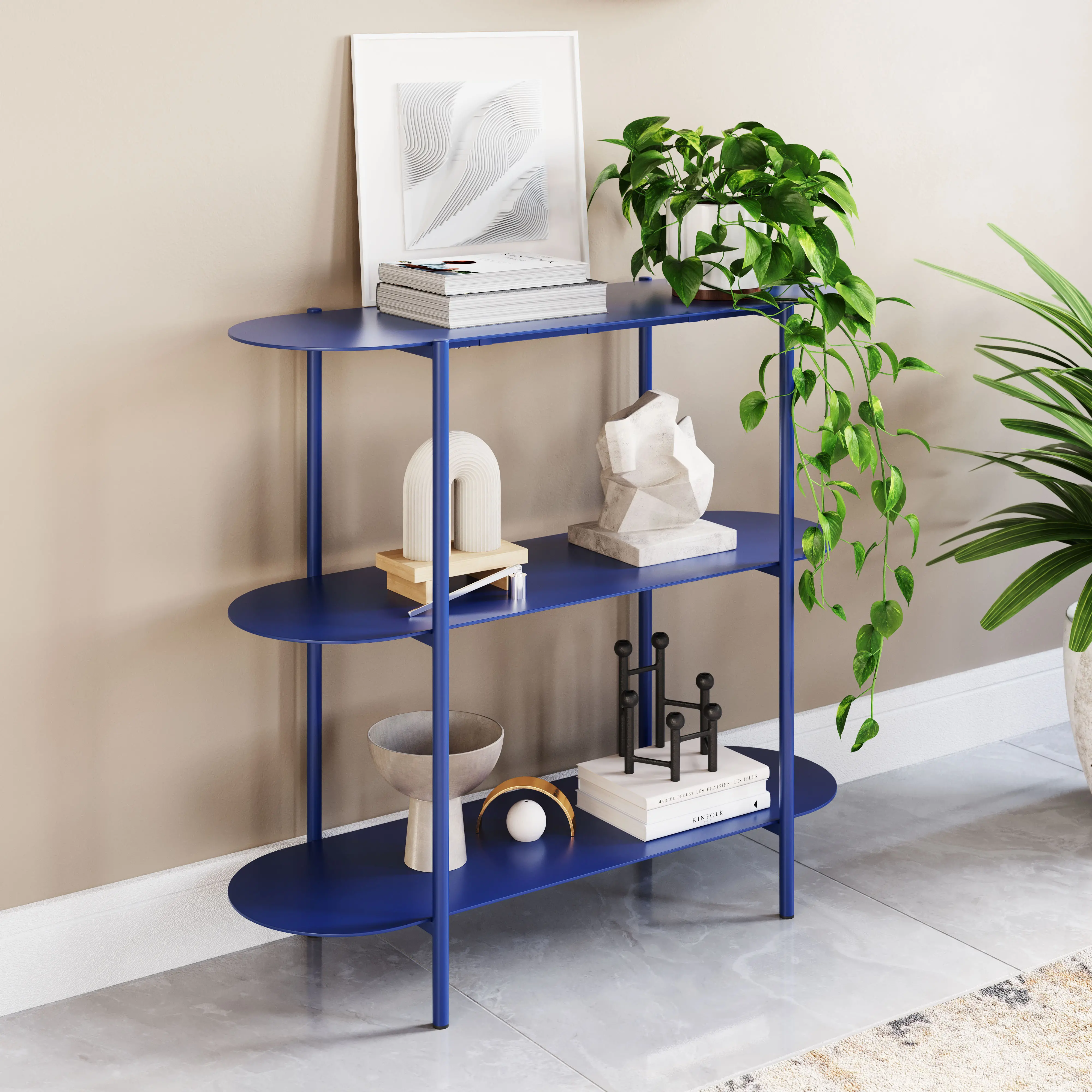 Tre Blue Sofa Table-2